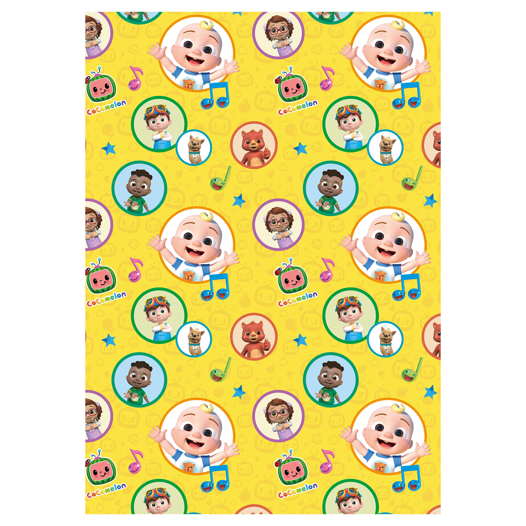 CoComelon Wrapping Paper - 2 Sheets & 2 Tags