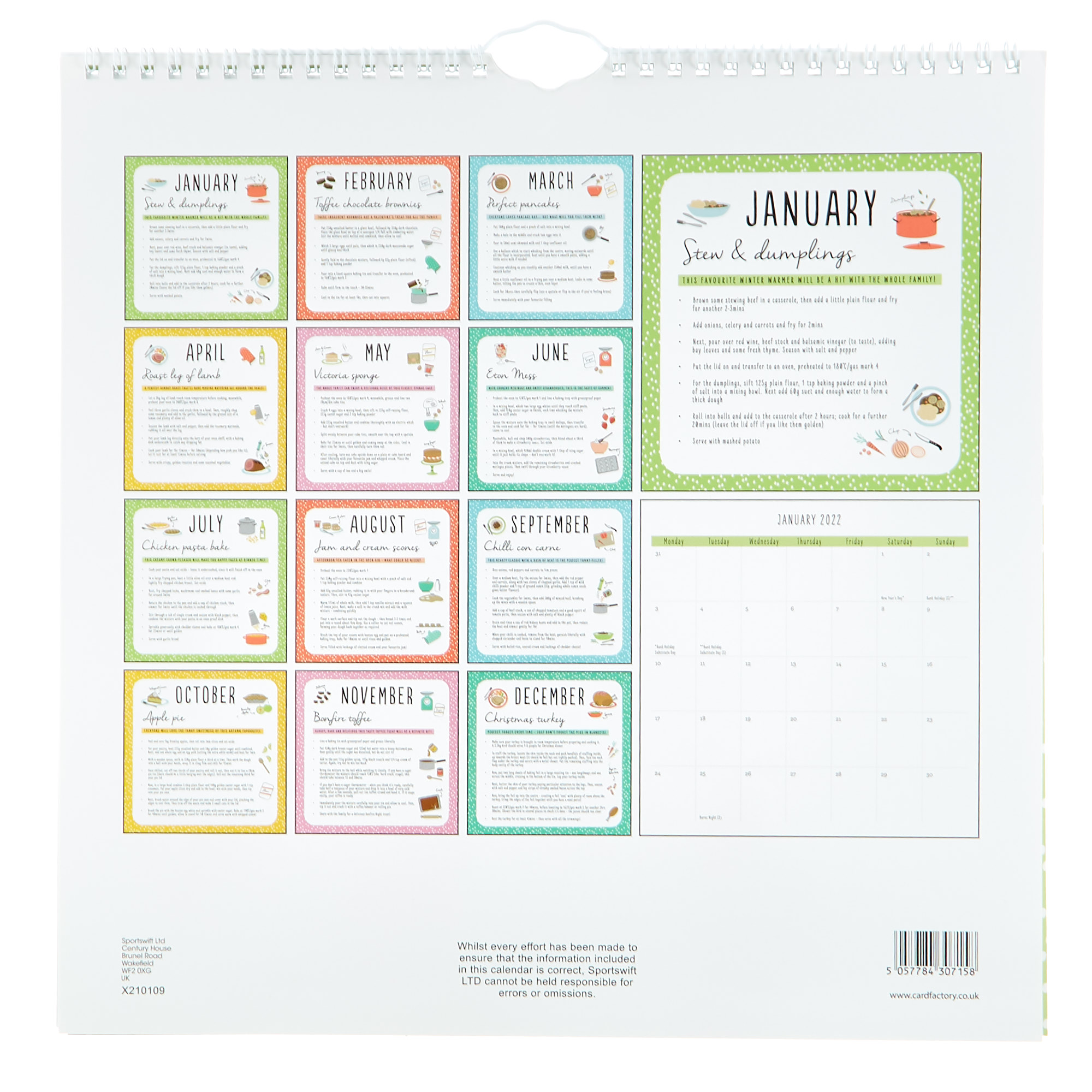 Delicious Family Favourites 2022 Recipe Calendar