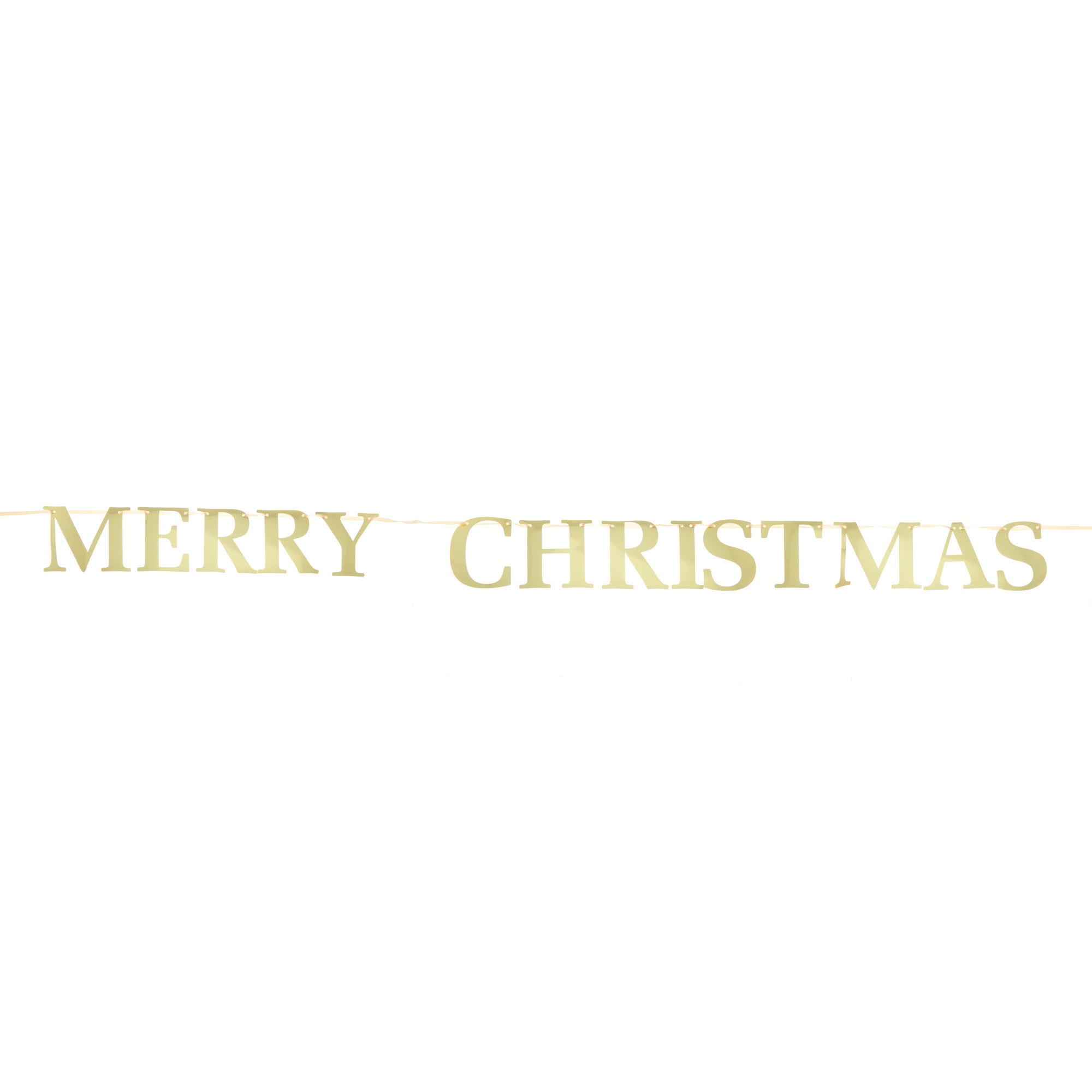 Merry Christmas Gold Foil Letter Banner