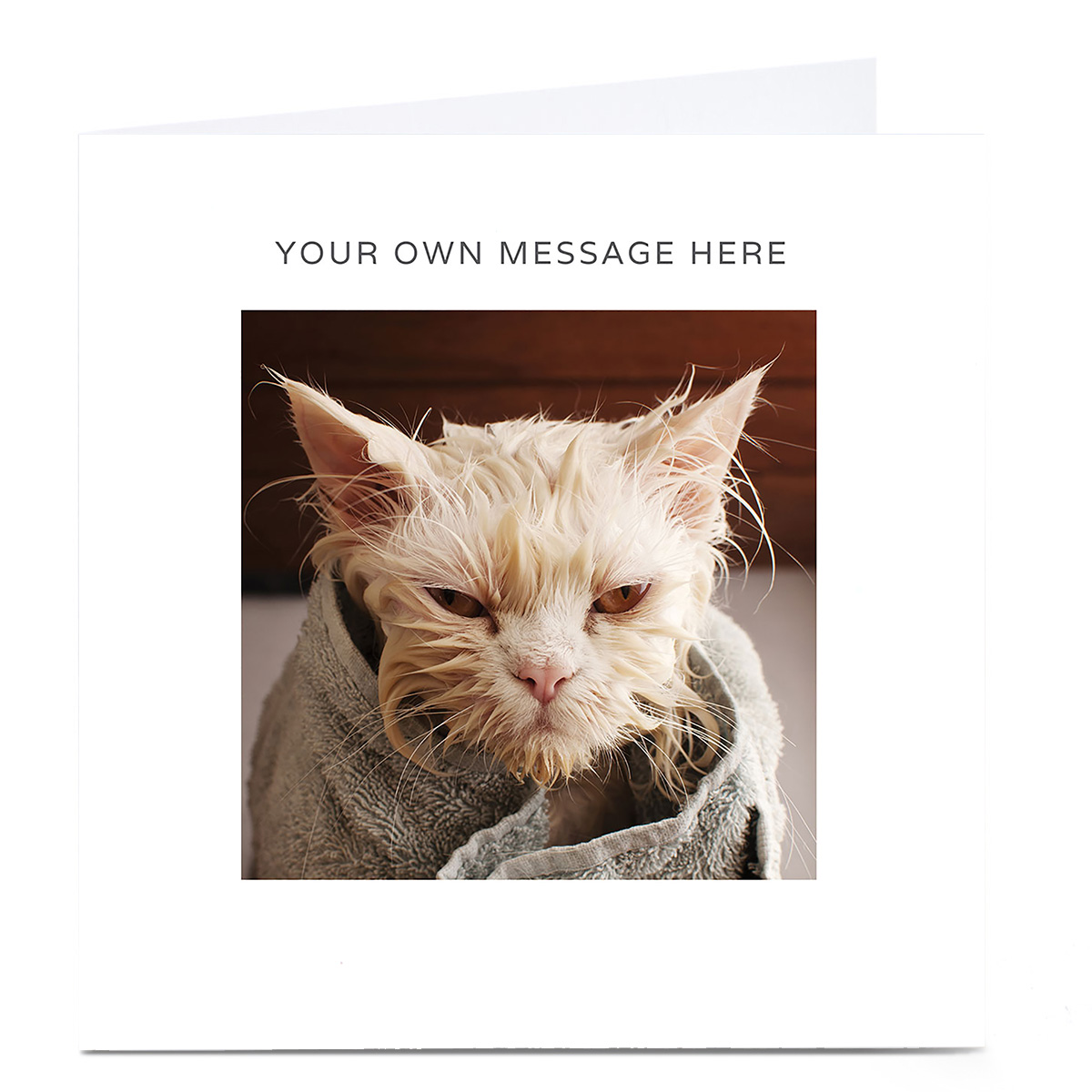 Personalised Card - Wet Cat