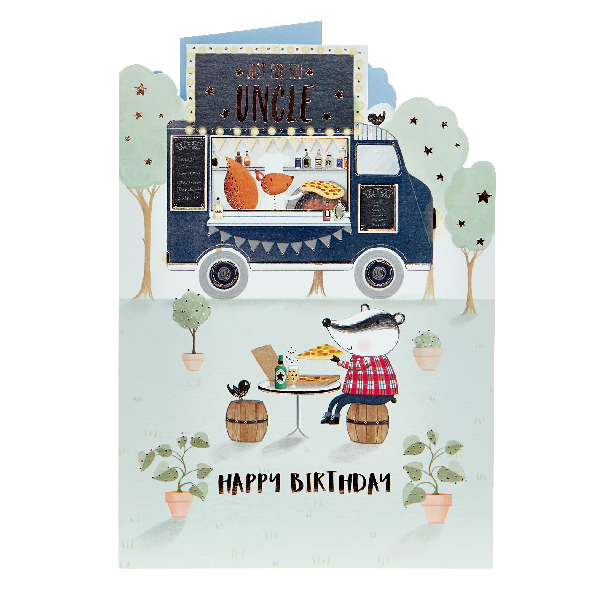 Uncle Just For You Food Truck Birthday Card