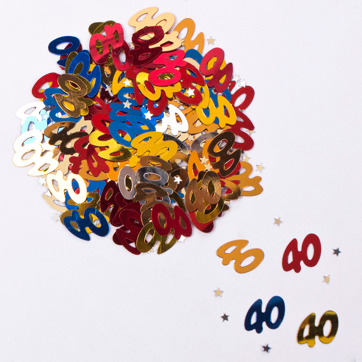 Multicoloured Age 40 Foil Table Confetti