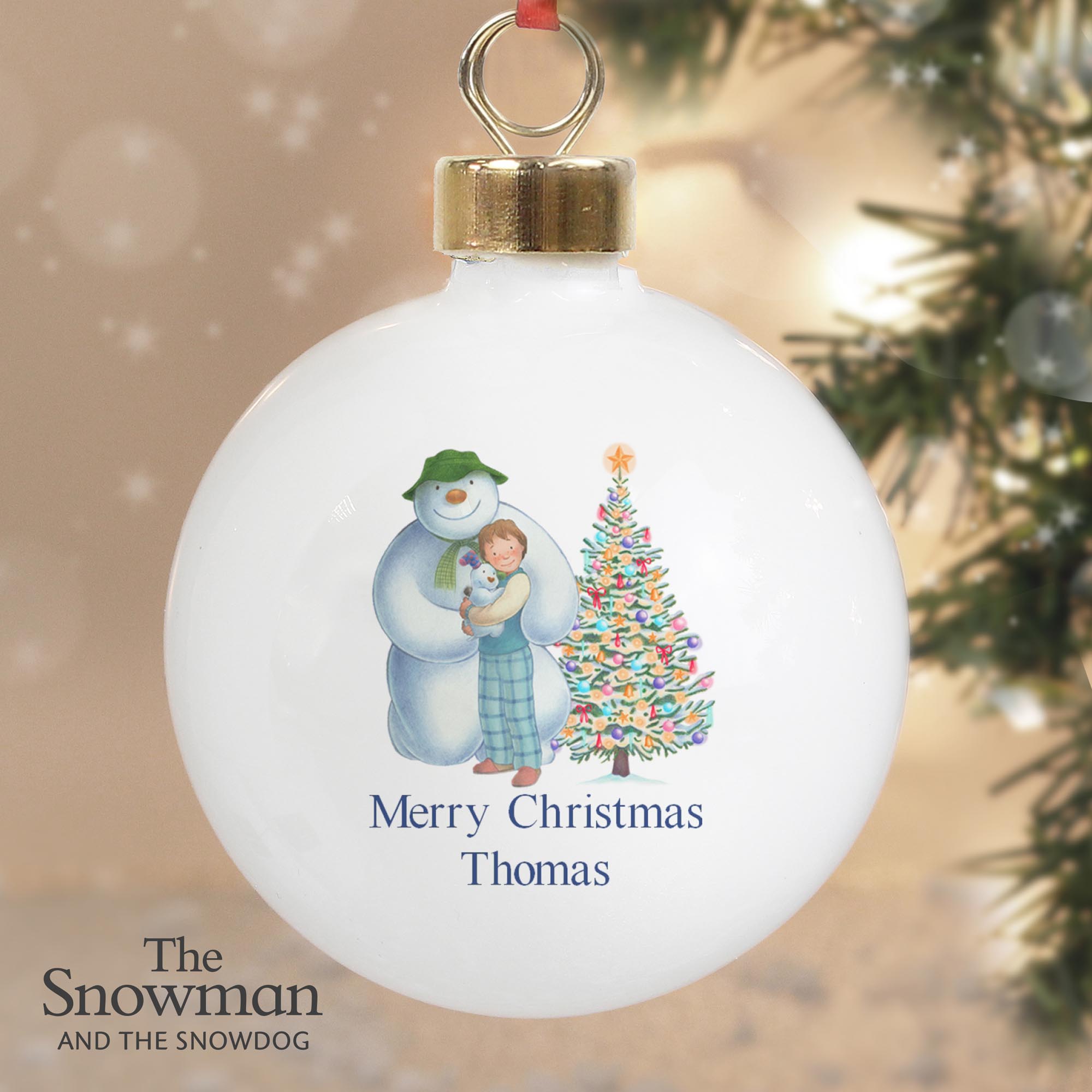 Personalised The Snowman & the Snowdog Friends Bauble