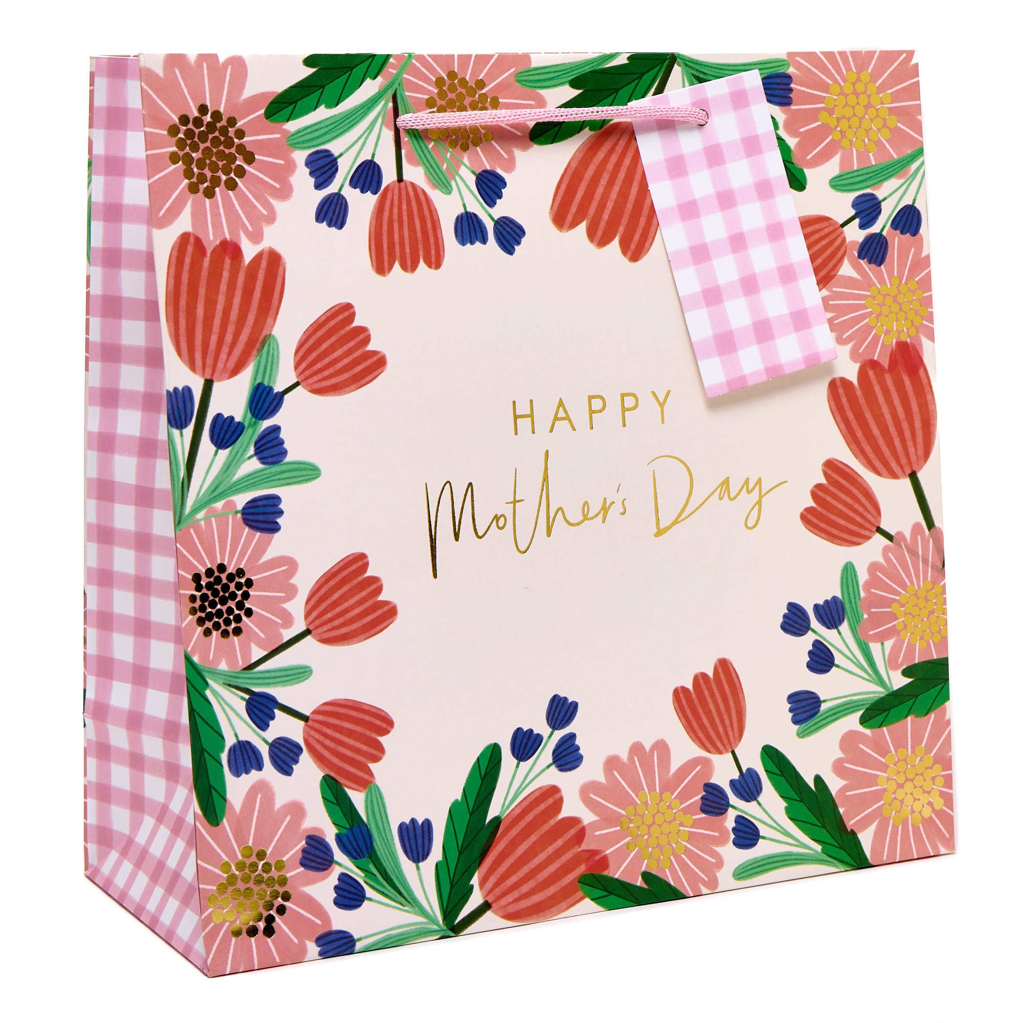 Spring Cottage Happy Mother's Day Large Square Gift Bag