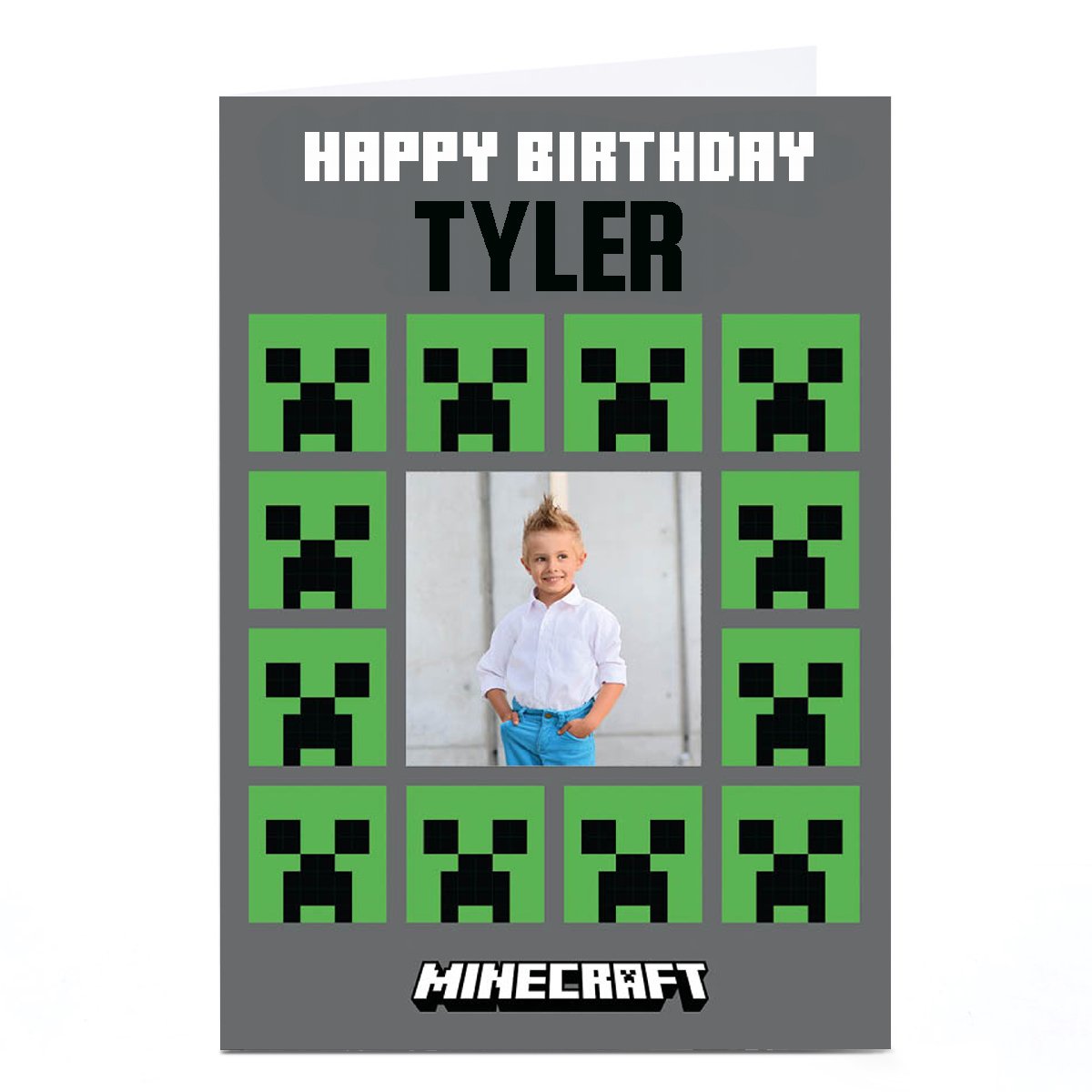 Personalised Birthday Card - Minecraft - Image