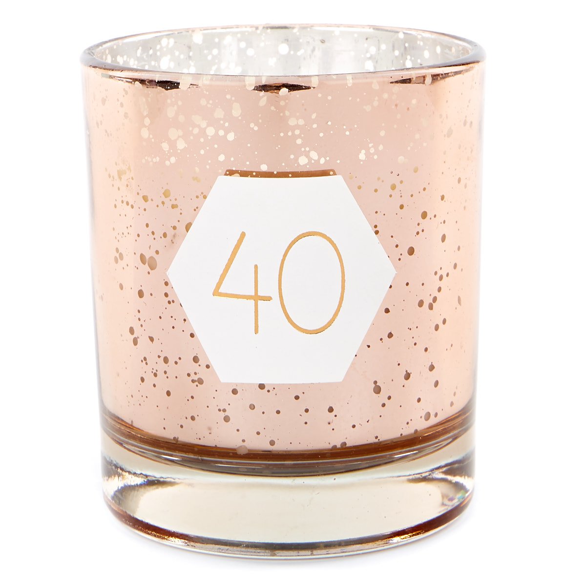 Rose Gold Vanilla Scented 40th Birthday Candle