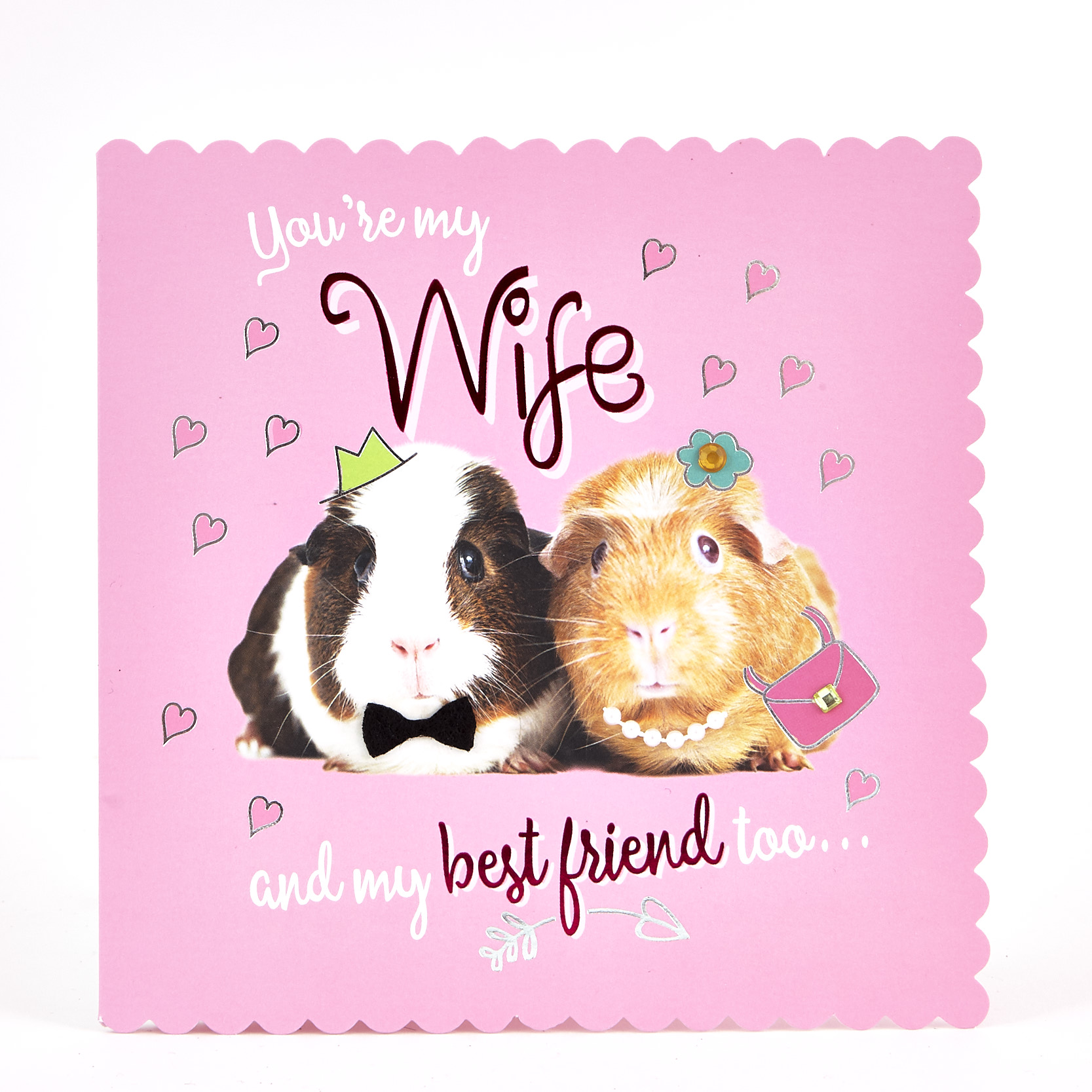 Boutique Collection Birthday Card - Wife Guinea Pigs