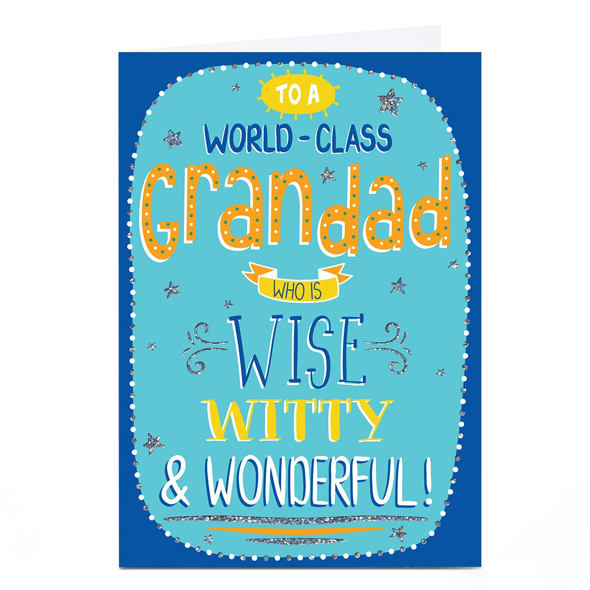 Birthday Card - World Class Wise Witty and Wonderful, Grandad