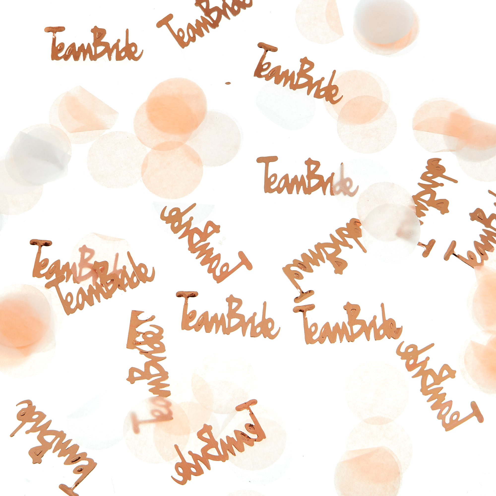 Team Bride Rose Gold Confetti