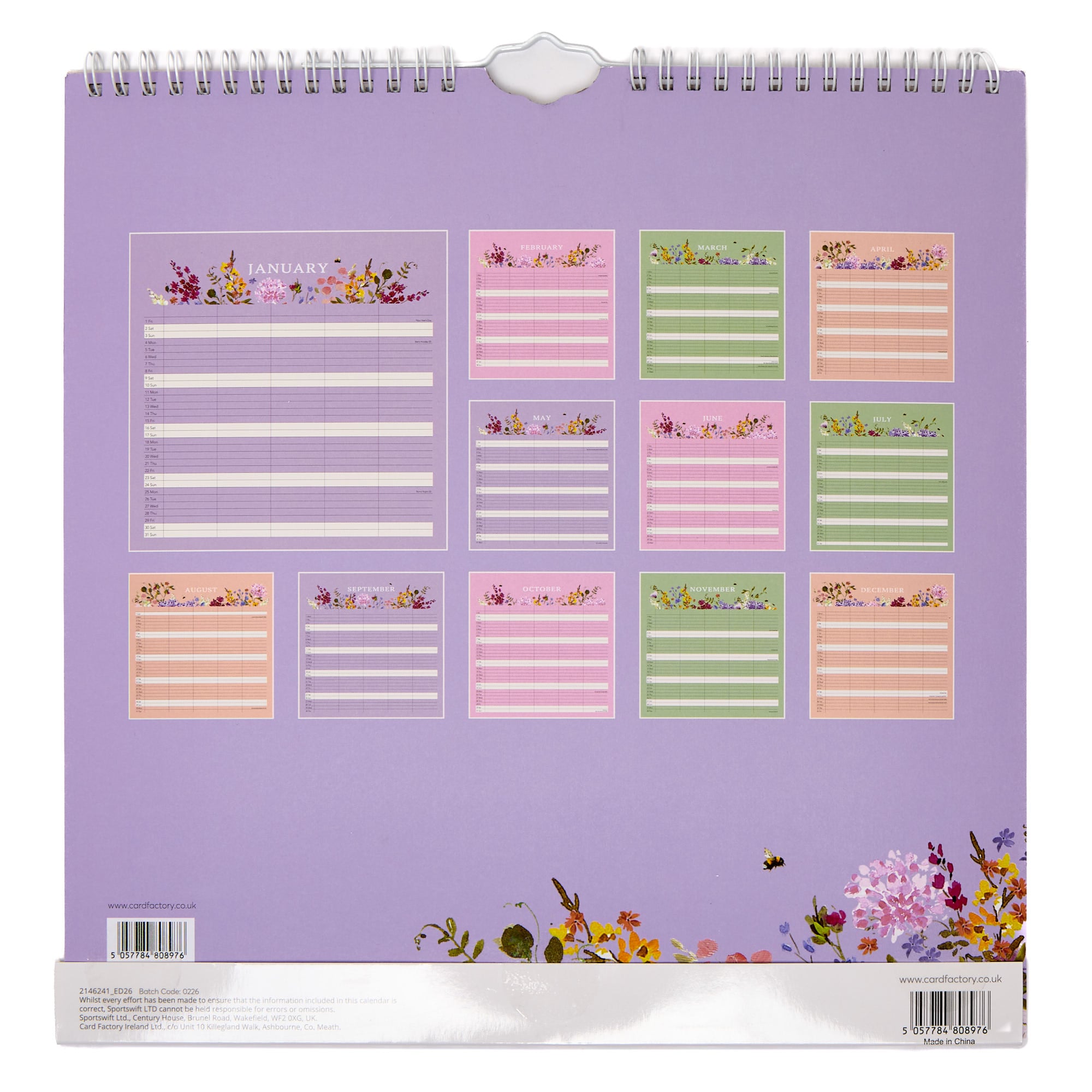 Floral 2027 Family Organiser