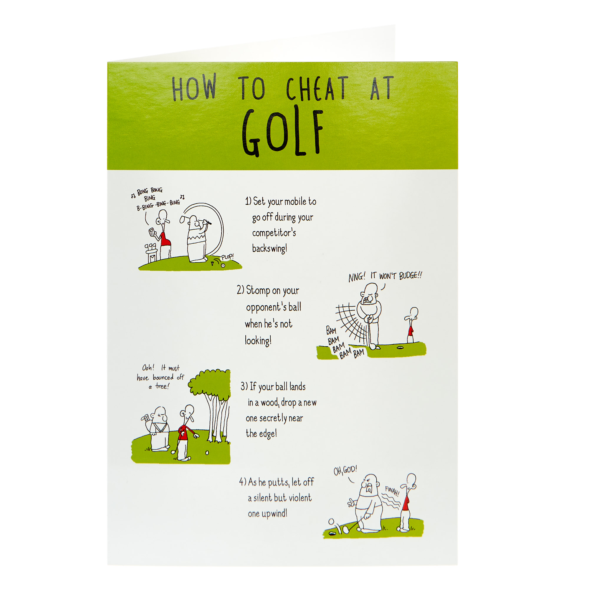 Birthday Card - How To Cheat At Golf
