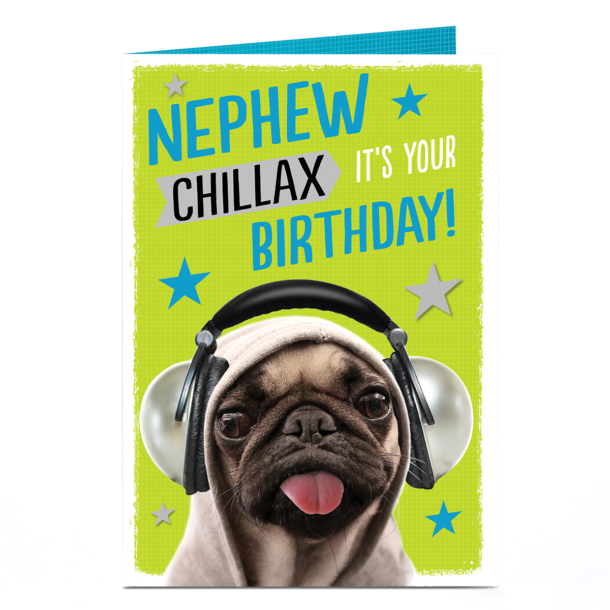 Birthday Card - Chillax Pug, Nephew