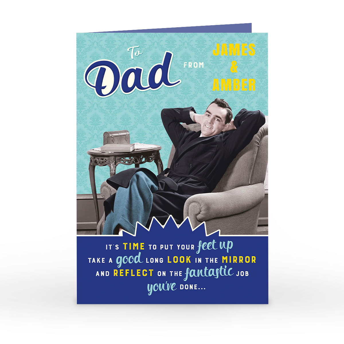 Personalised Father's Day Card - Put Your Feet Up