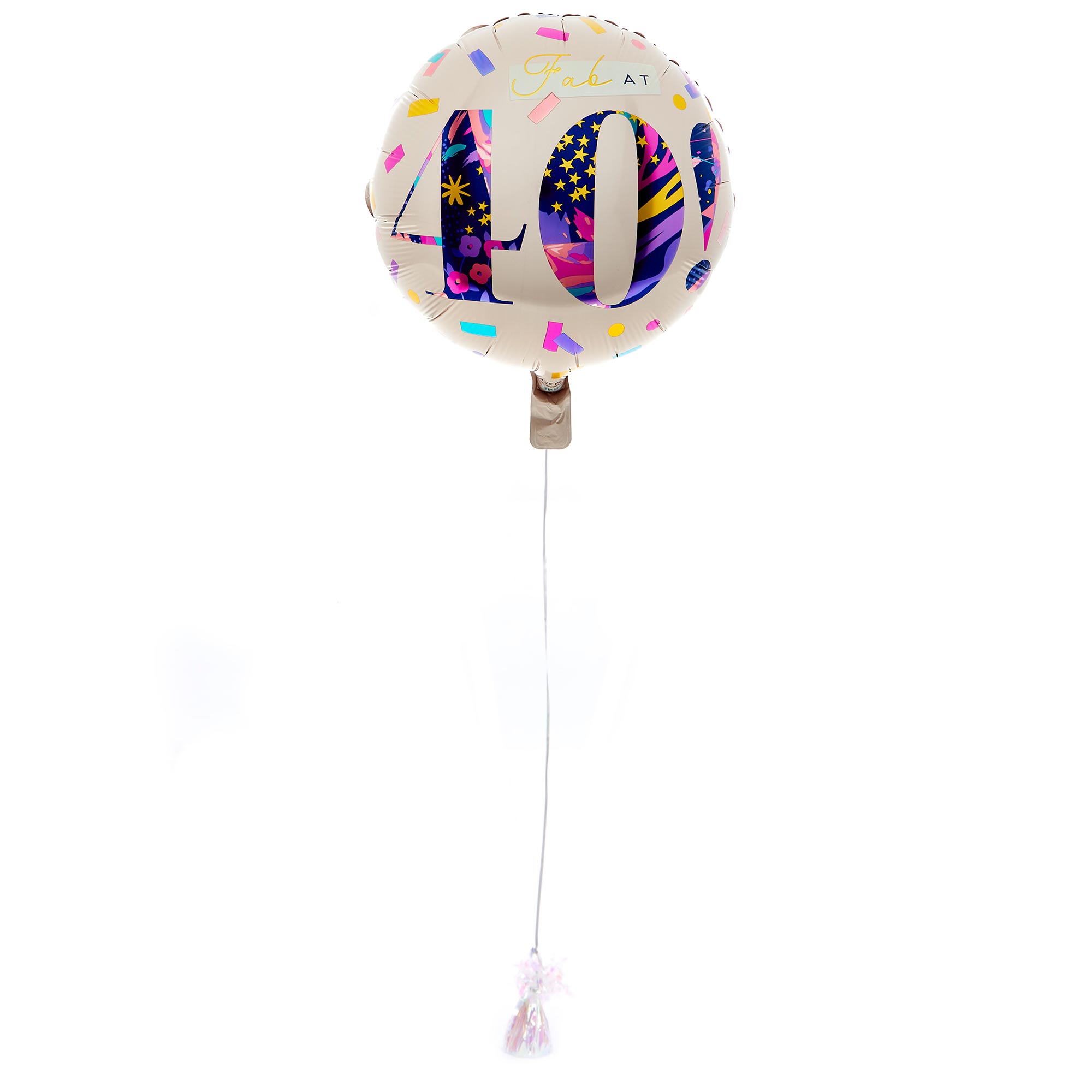 Fab 40th Birthday Balloon & Lindt Chocolate Box - FREE GIFT CARD!