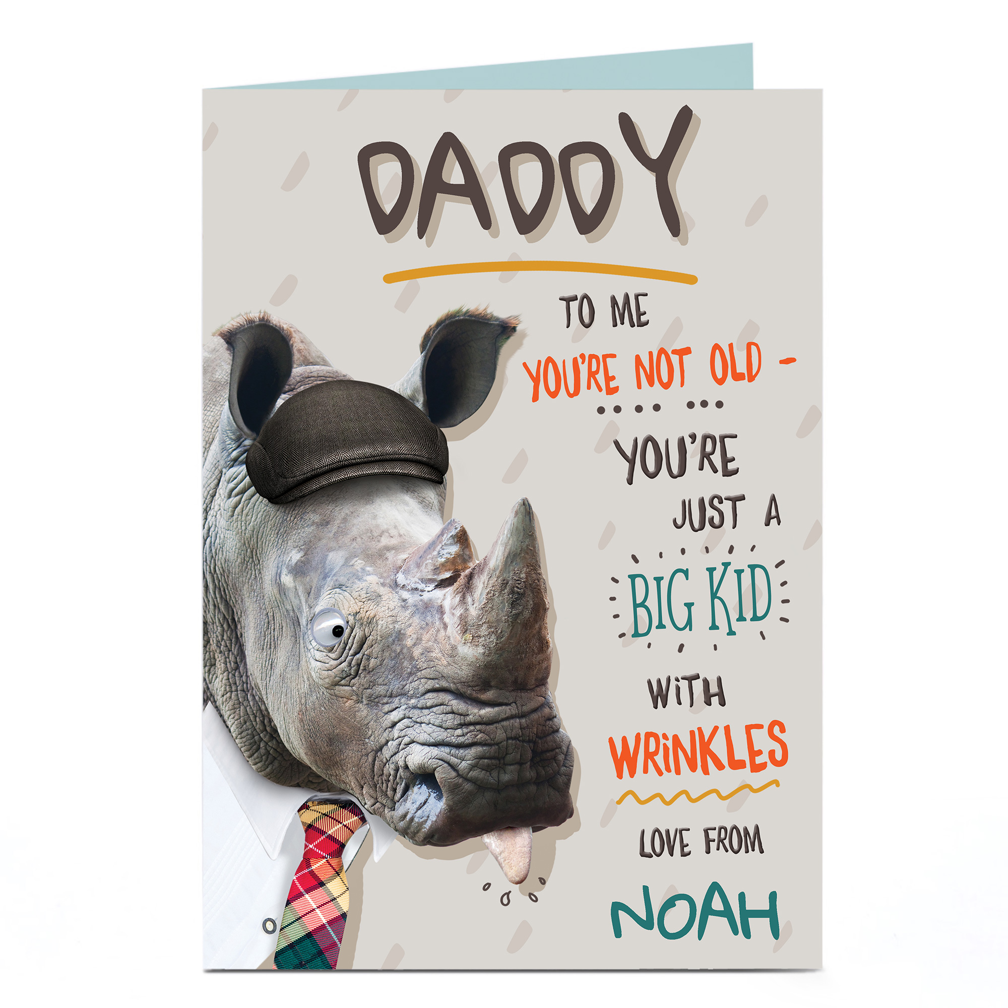 Personalised Father's Day Card - Funny Rhino Any Recipient