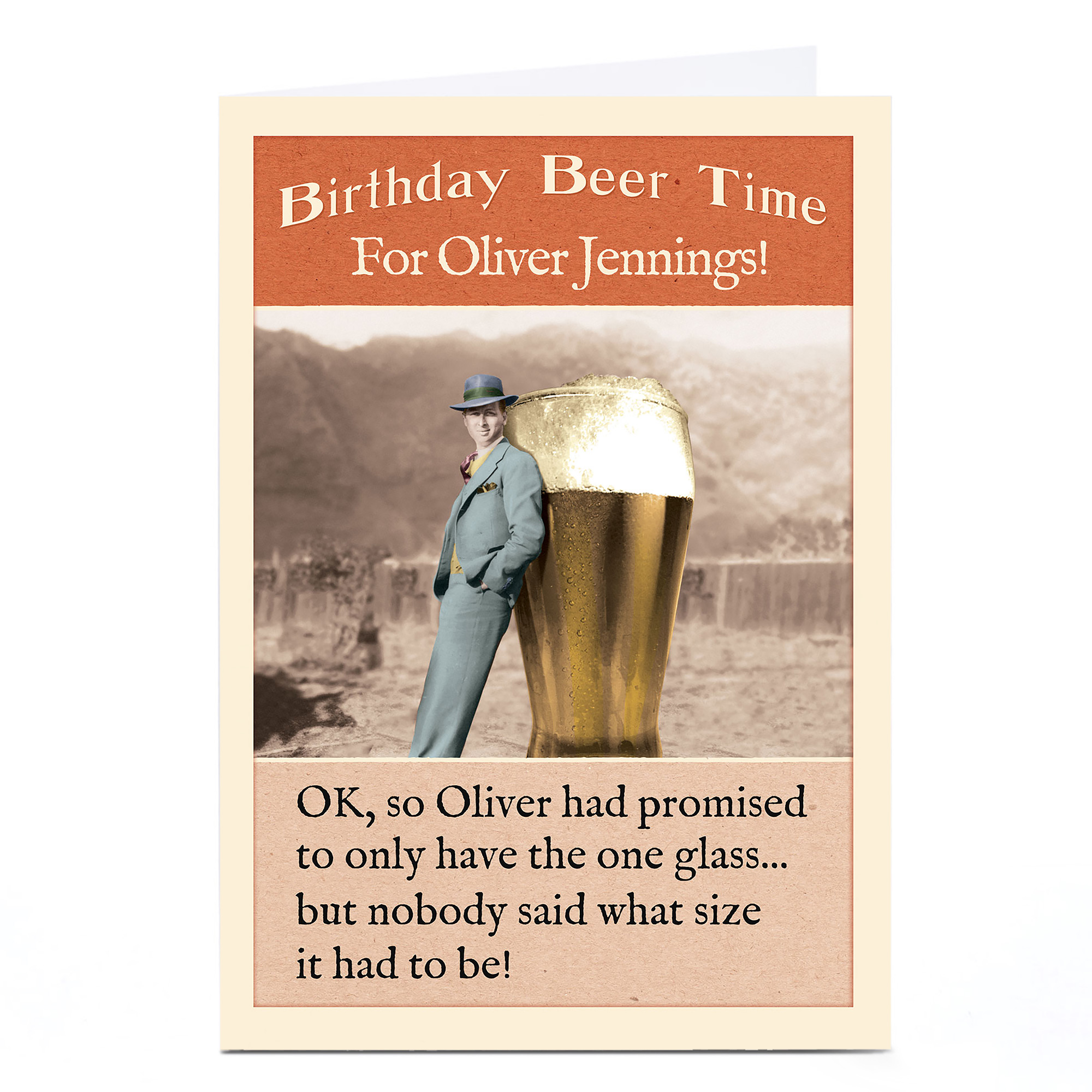 Personalised Madcap Manor Card - Birthday Beer Time