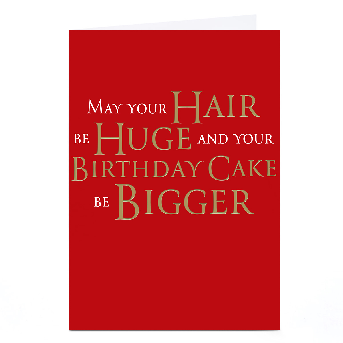Personalised Birthday Card - Huge Hair
