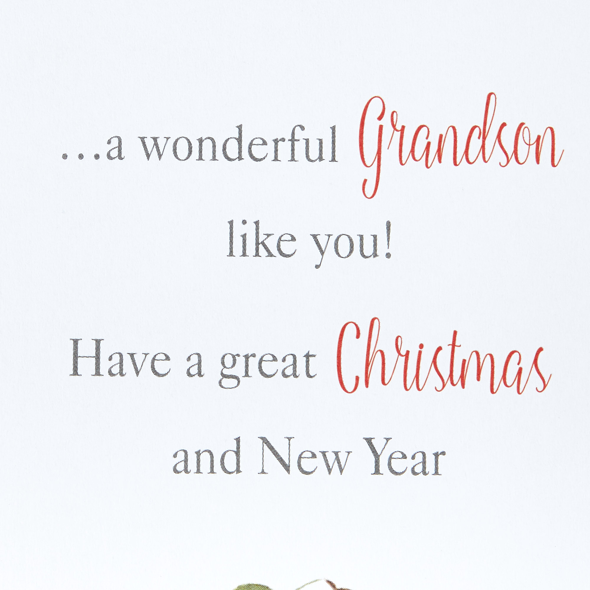 Christmas Card - To A Fantastic Grandson