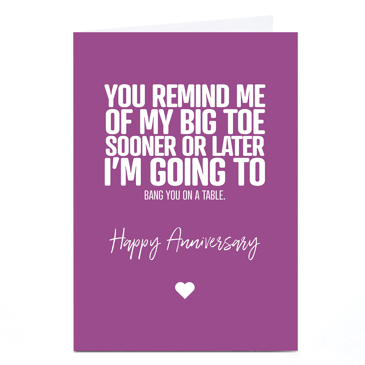 Personalised Punk Cards Anniversary Card - On The Table