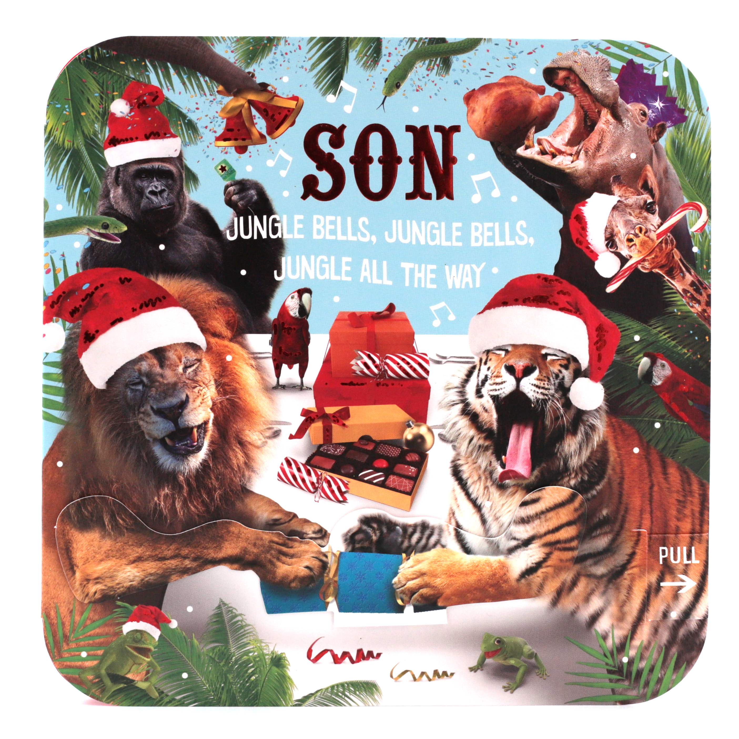 Exquisite Collection Christmas Card - Son, Jungle Bells