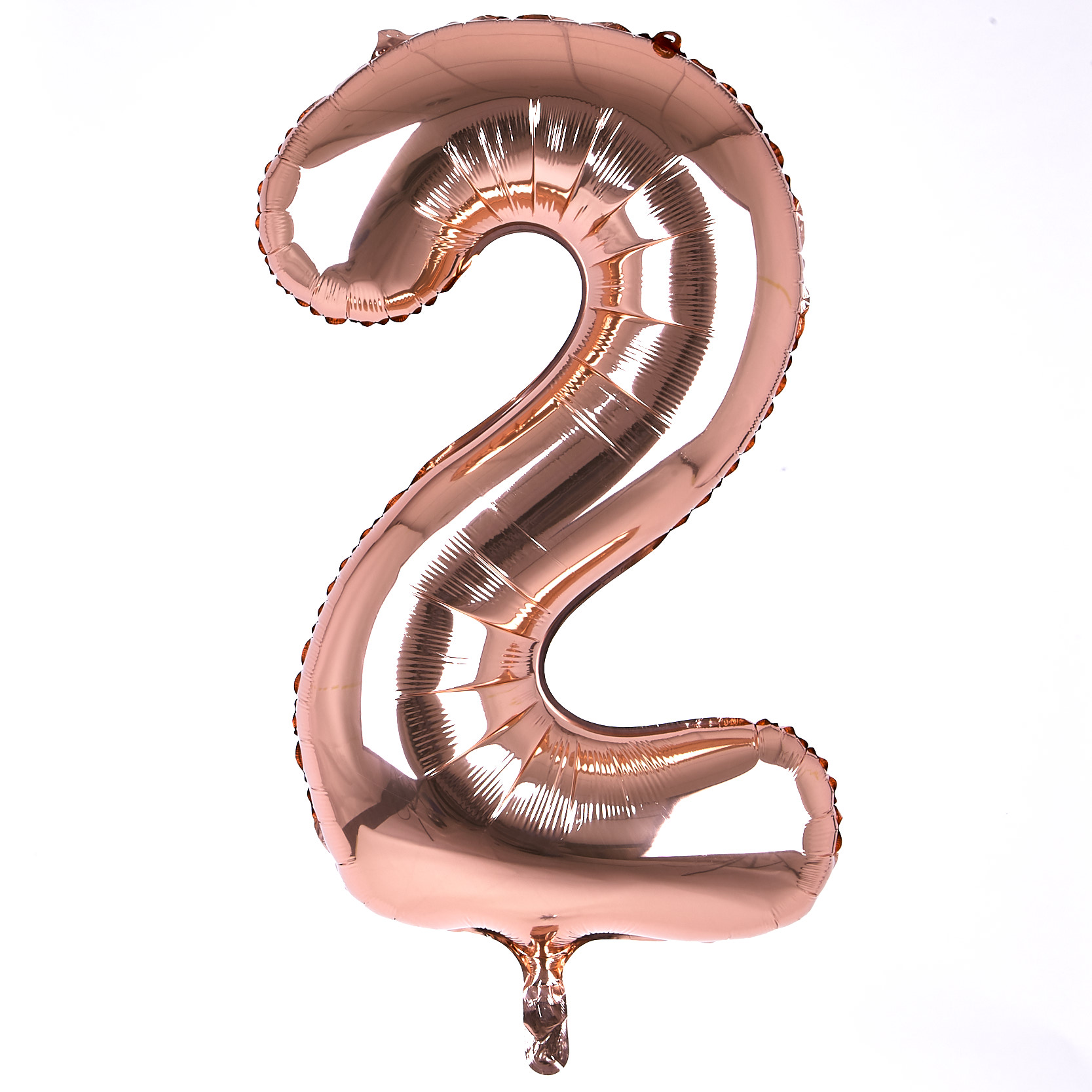 Age 21 Giant Foil Helium Numeral Balloons - Rose Gold (deflated)