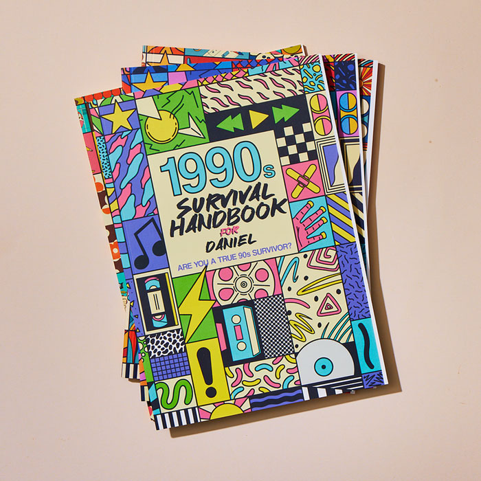 Personalised 1990s Nostalgia Survival Book - Paperback