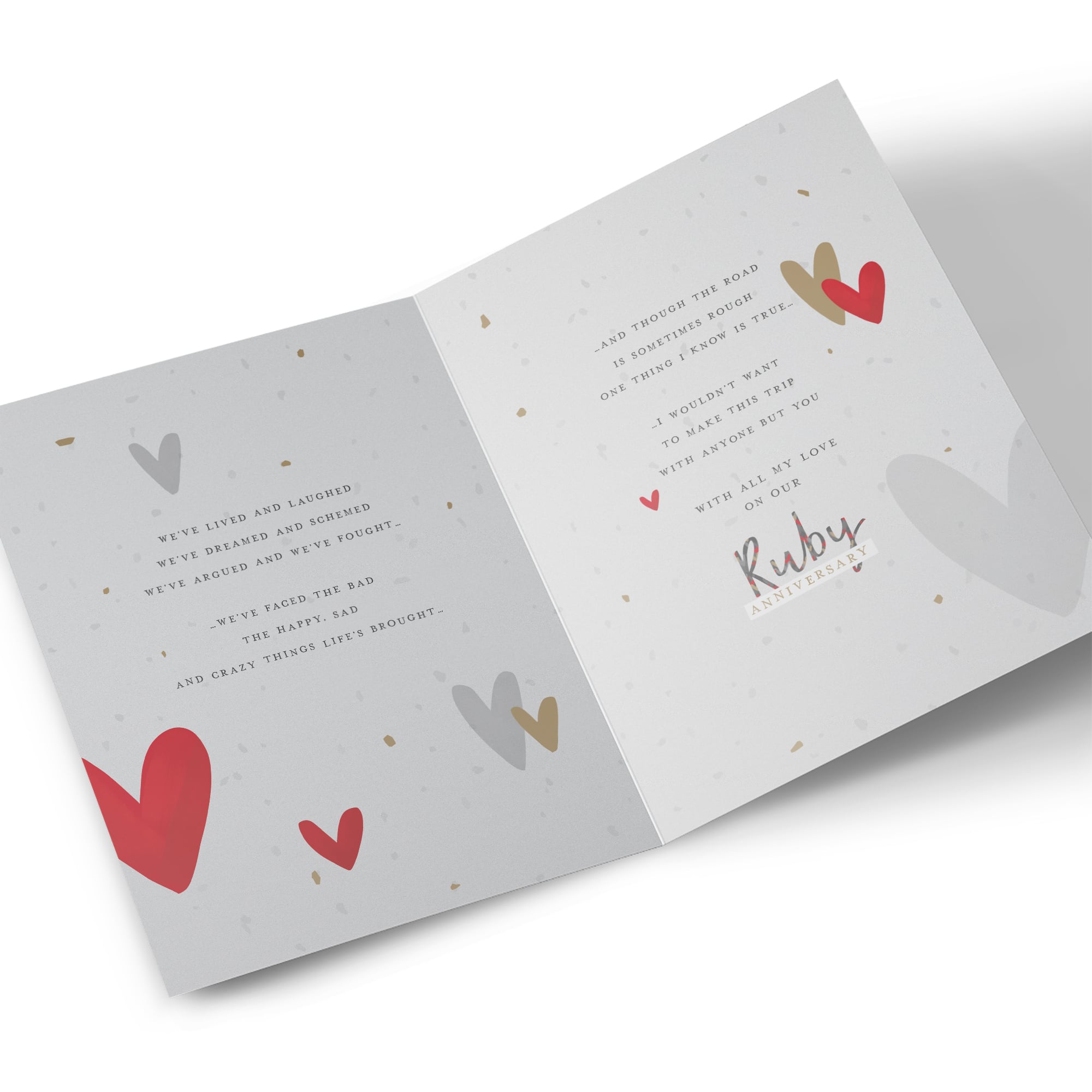 Ruby Wedding Anniversary Card - To My Husband