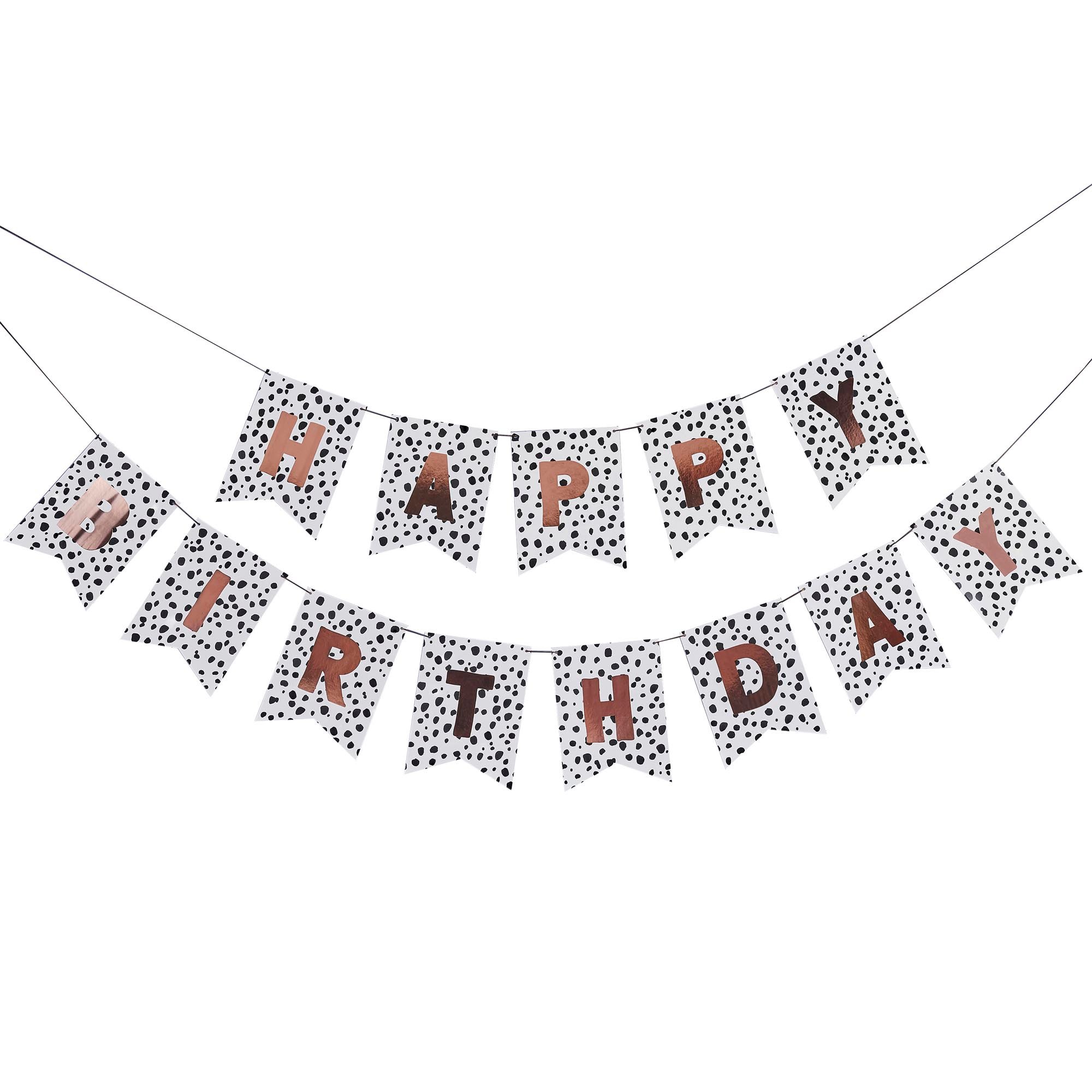 Dalmatian Happy Birthday Flag Card Banner 2m