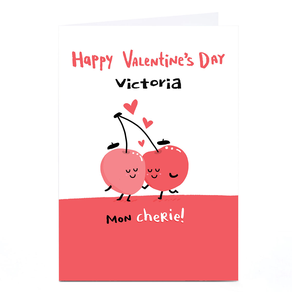 Personalised Hew Ma Valentine's Day Card - Mon Cherie