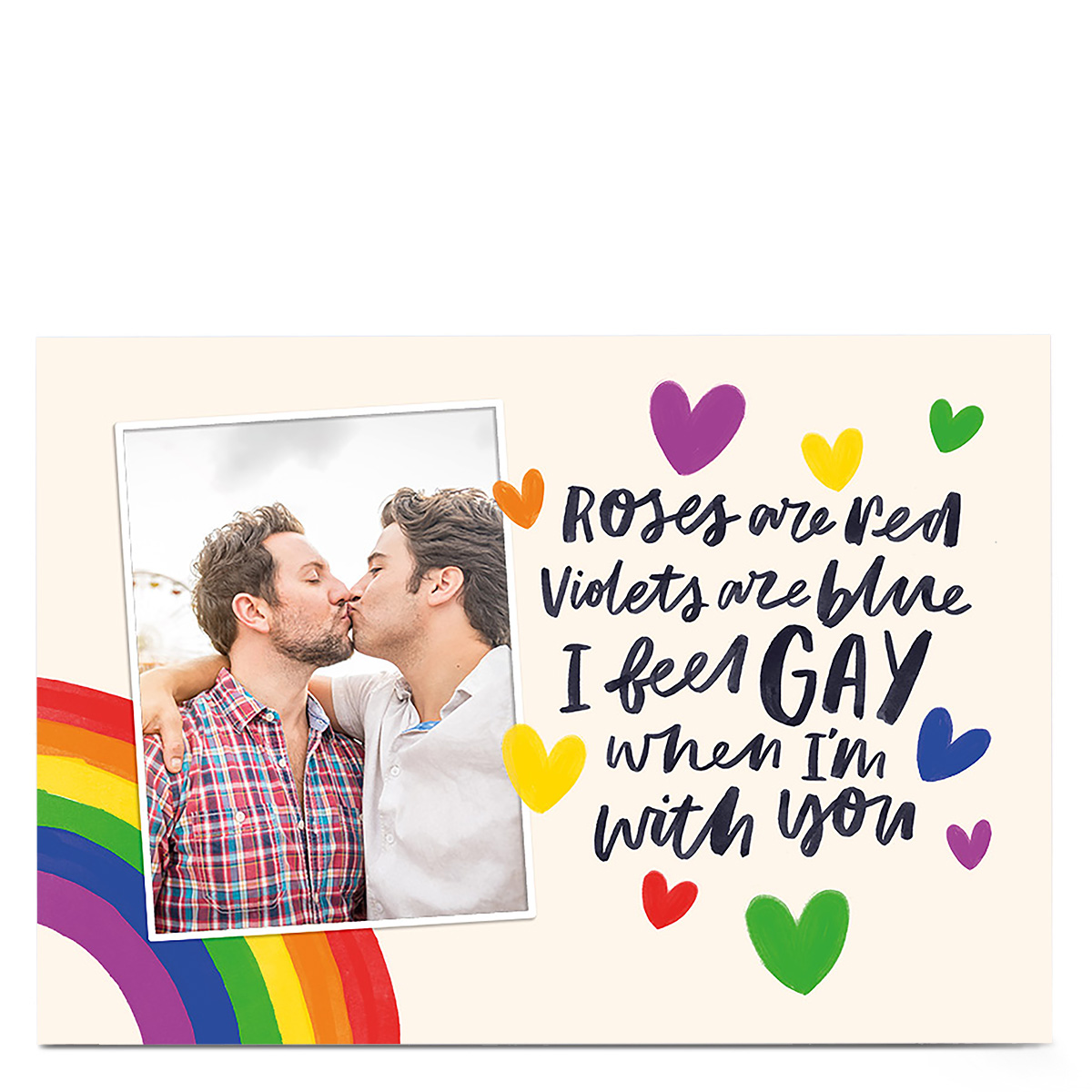 Photo Upload Card - Rainbow Pride
