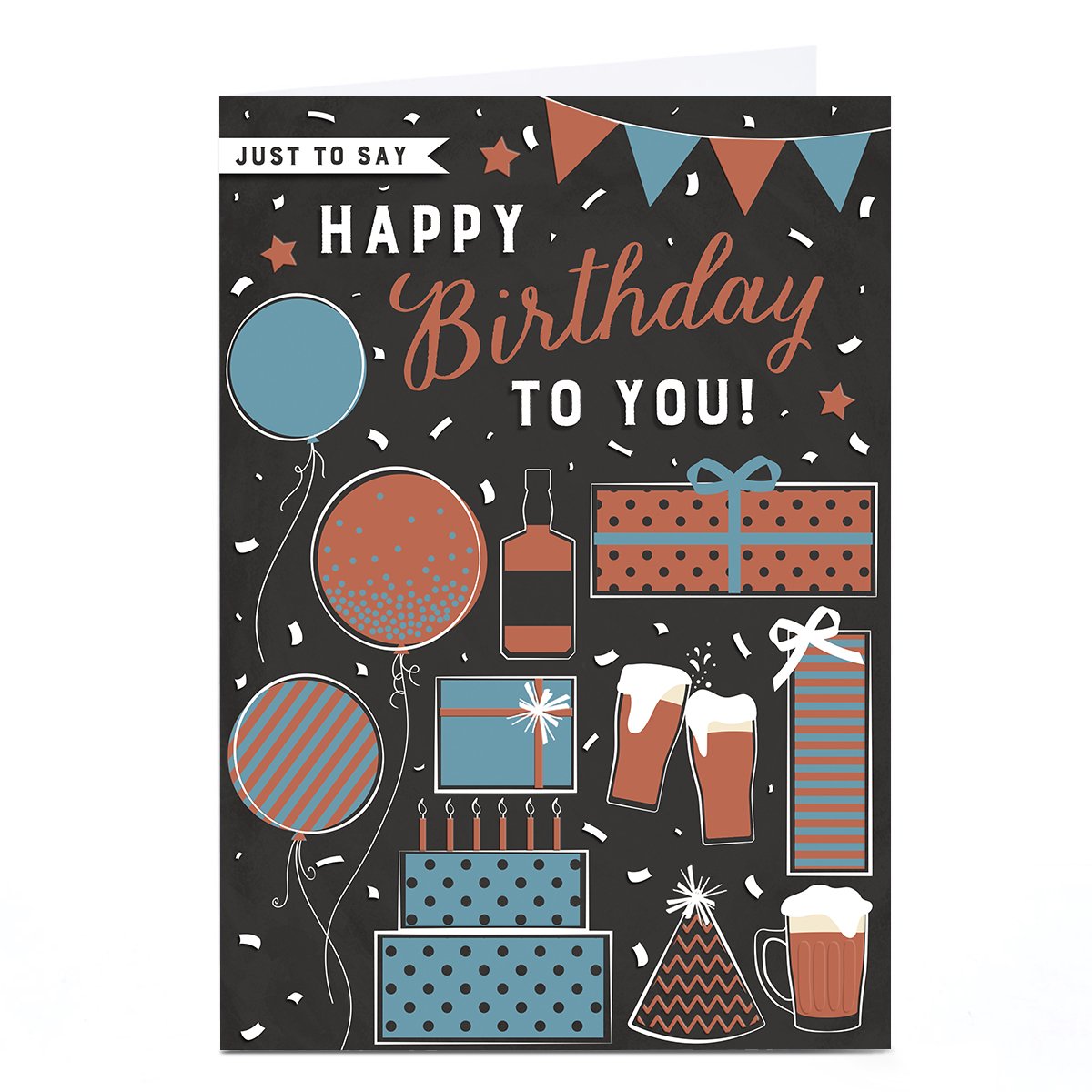 Personalised Birthday Card - Balloons & Gifts