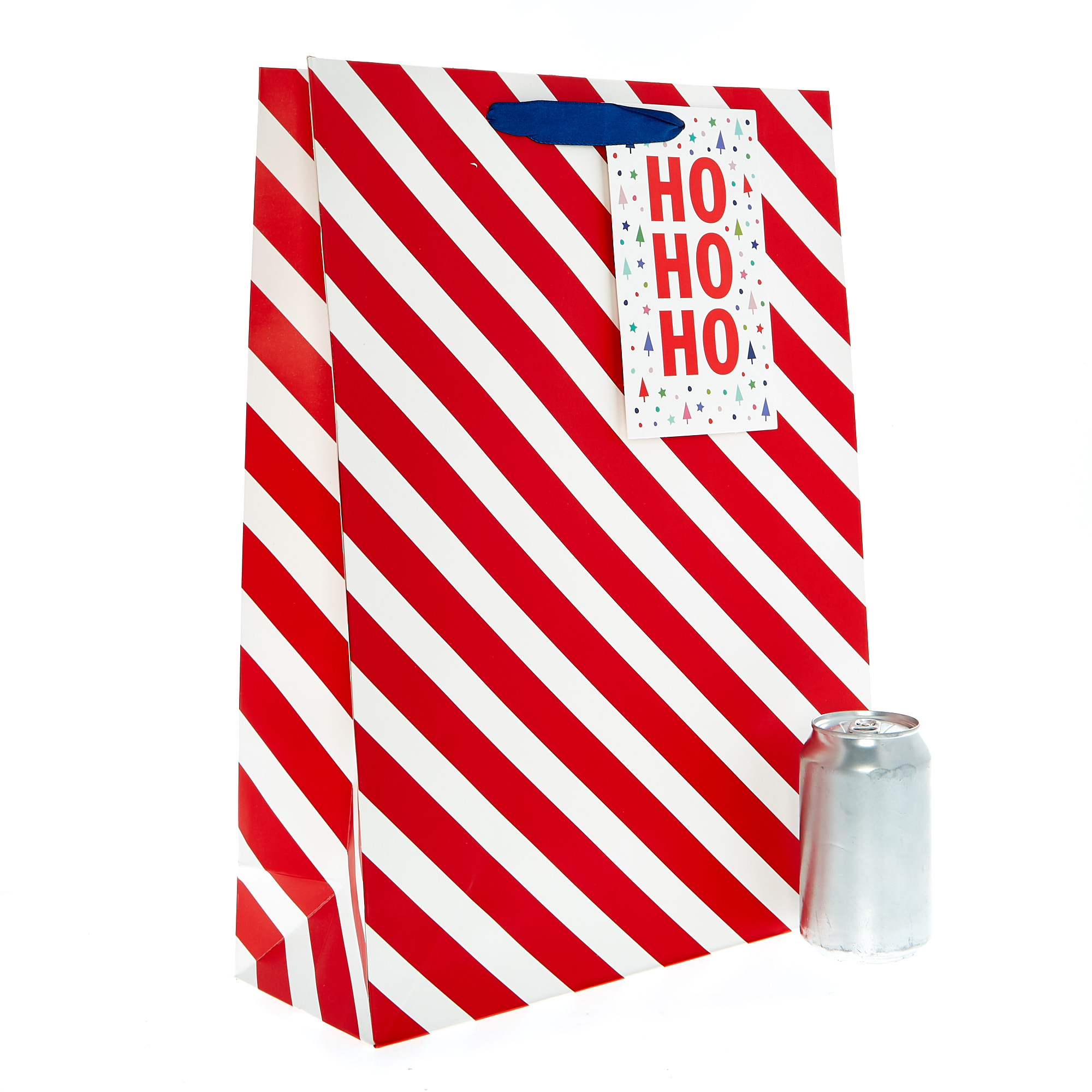 Extra Large Portrait Candy Stripe Christmas Gift Bag