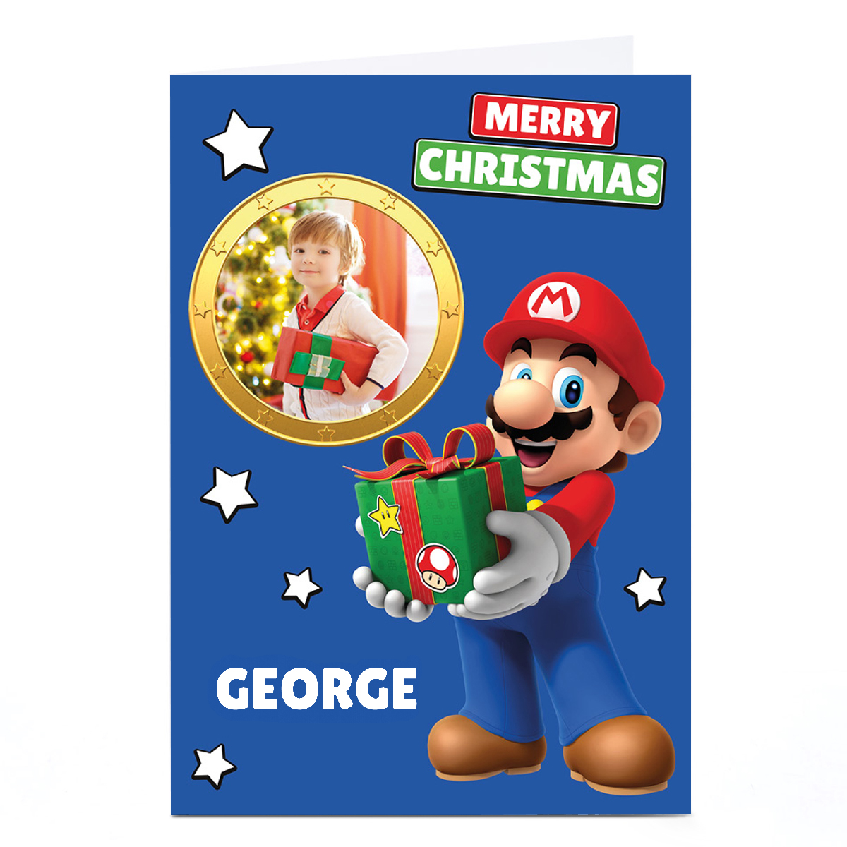 Photo Super Mario Christmas Card - Merry Christmas, Any Name