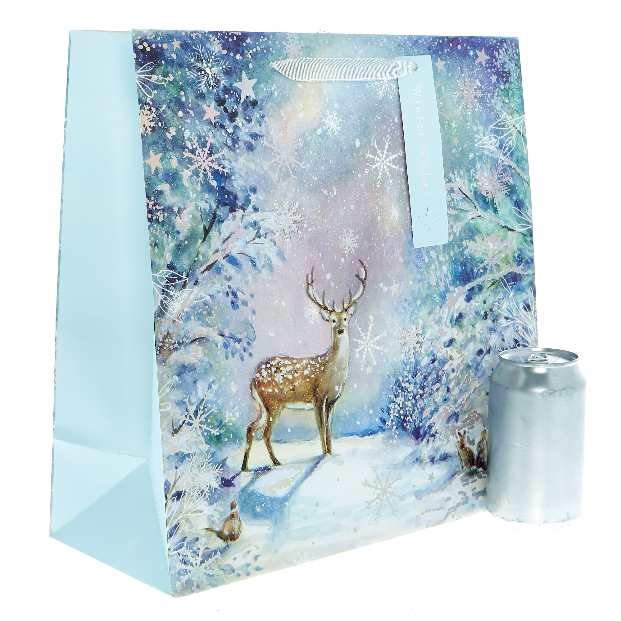 Large Square Reindeer Christmas Gift Bag
