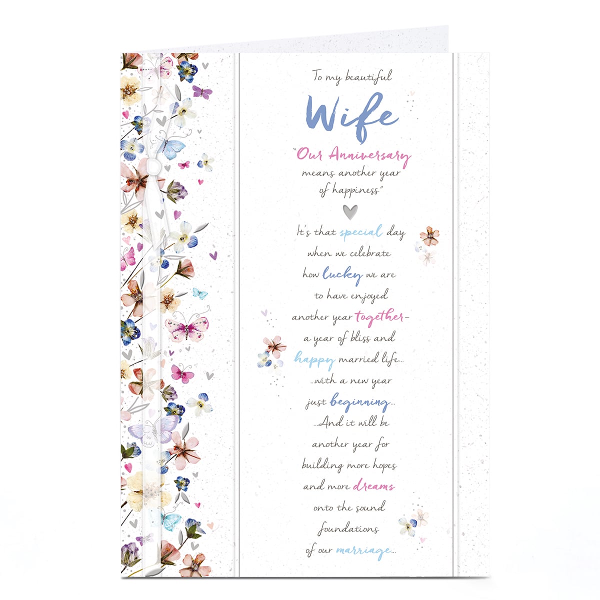 Anniversary Card - Another Year of Happiness, Wife