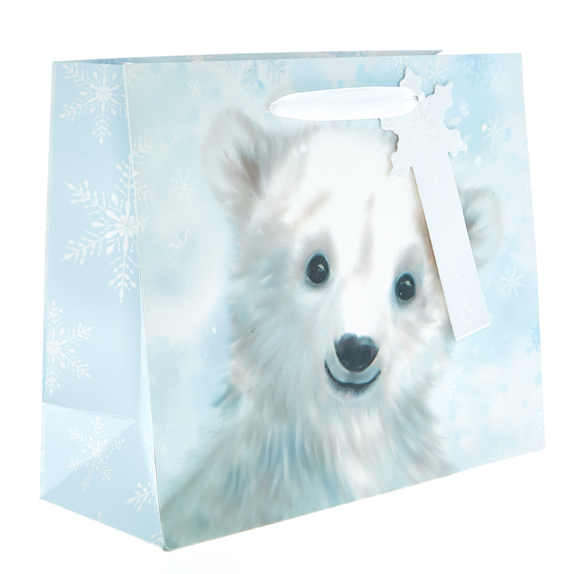 Medium Landscape Polar Bear Christmas Gift Bag