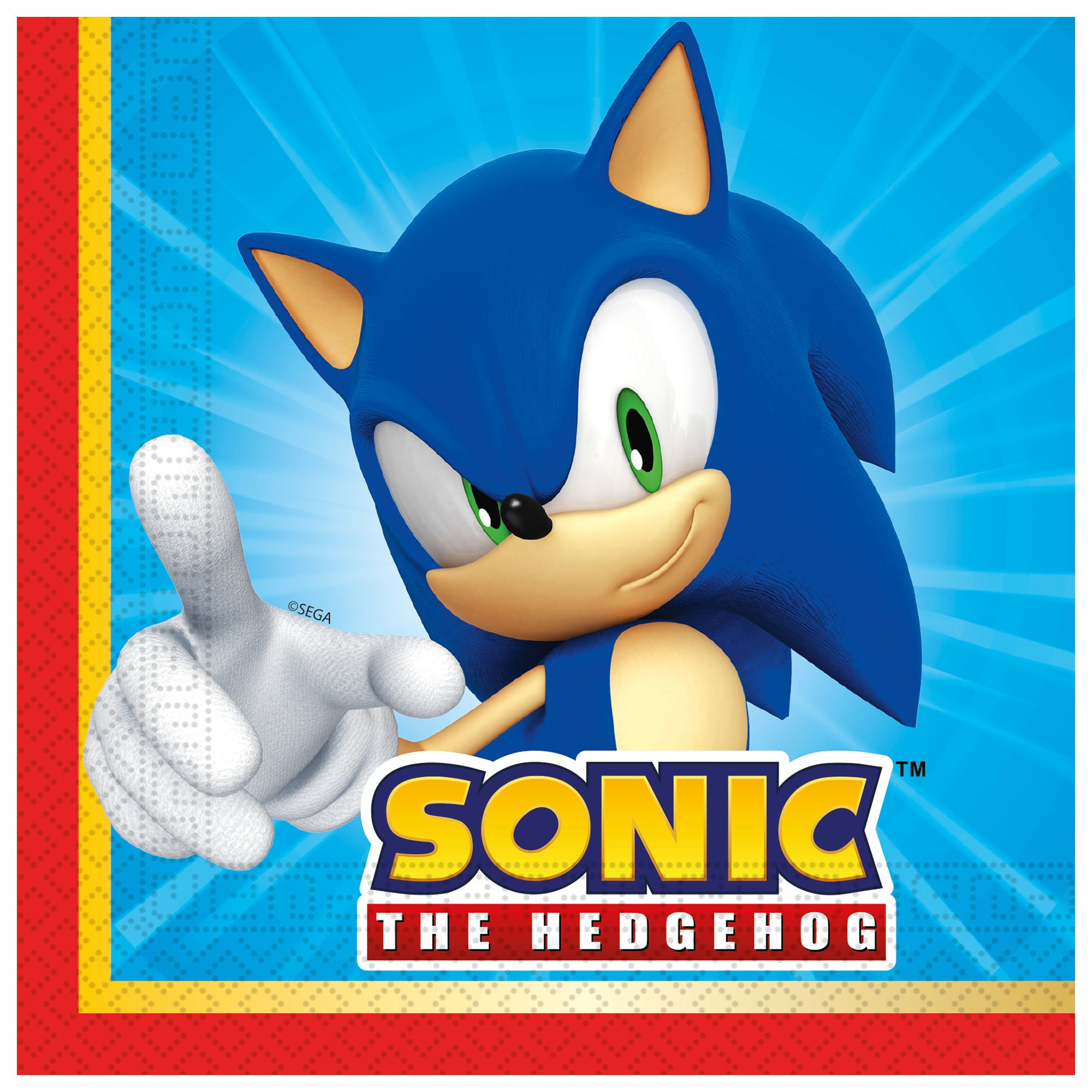 Sonic The Hedgehog Party Tableware & Decorations Bundle - 16 Guests