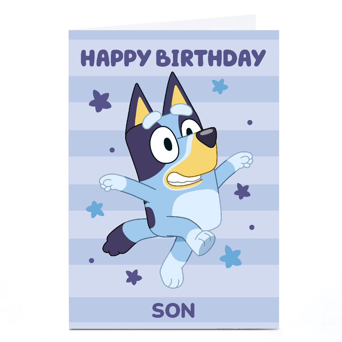 Personalised Birthday Card - Bluey Son Blue