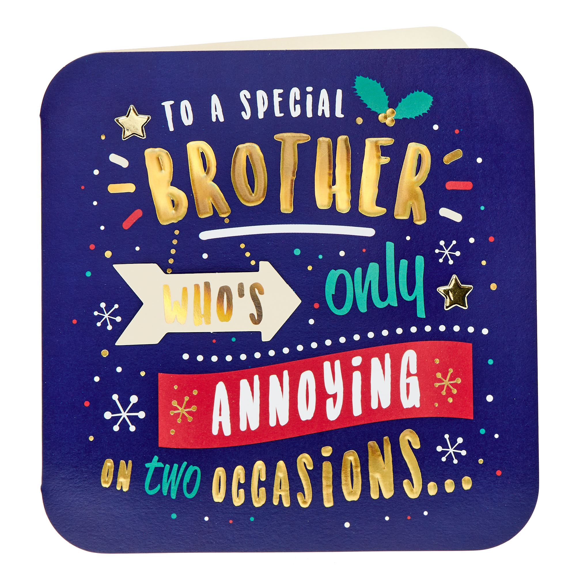 Brother Who's Only Annoying Christmas Card