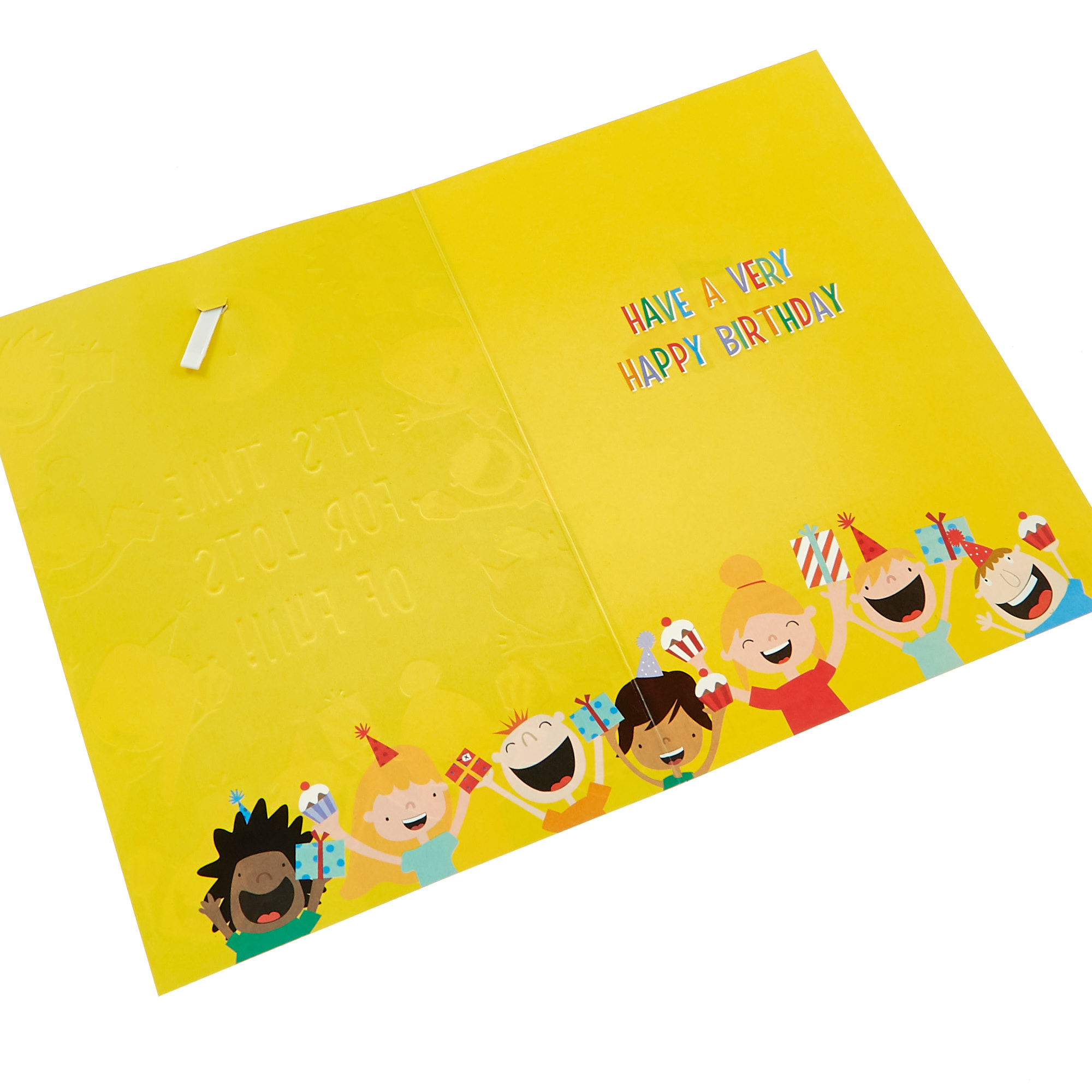 Birthday Card - It's Time For Lots Of Fun! (With Badge)