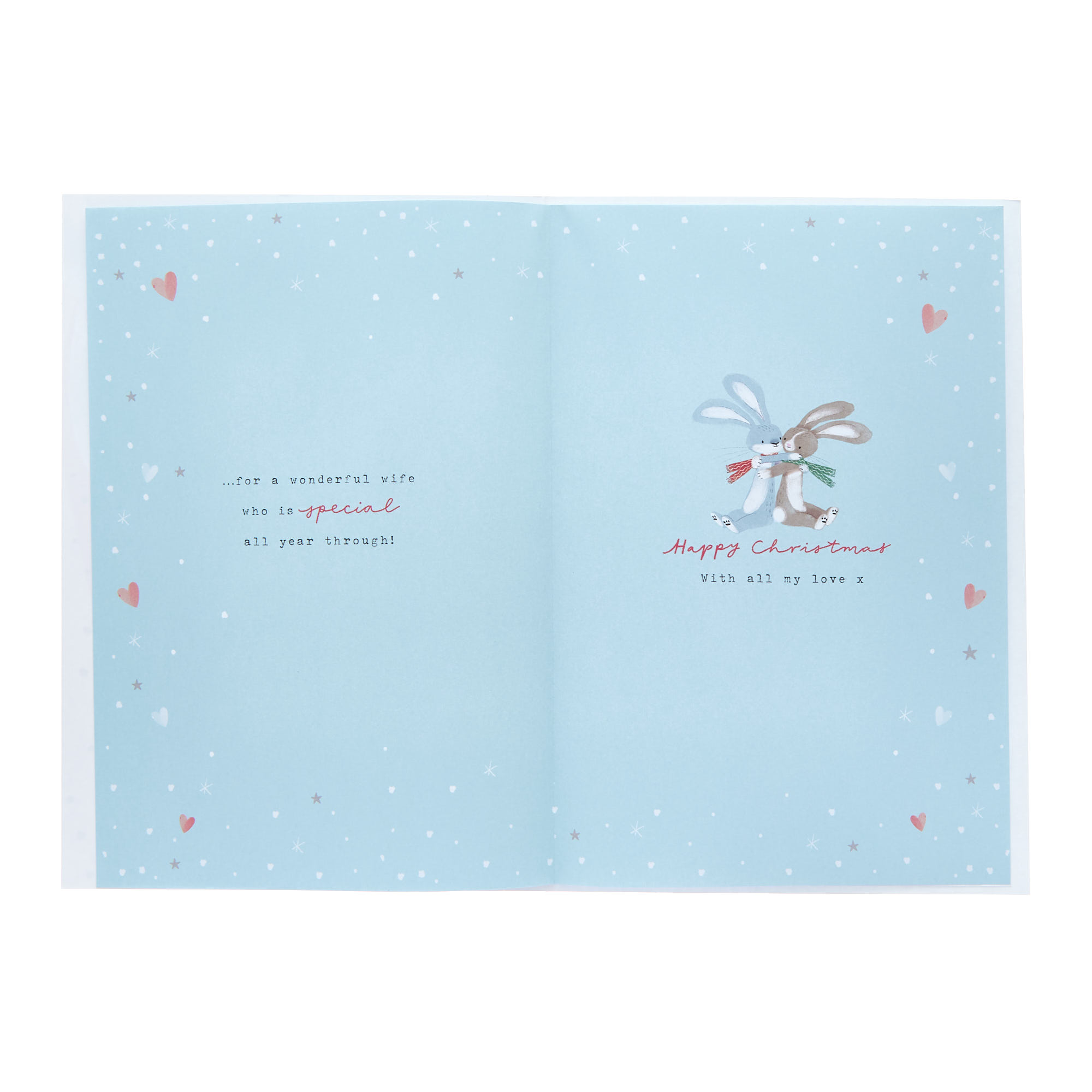 Lovely Wife Bunnies Christmas Card