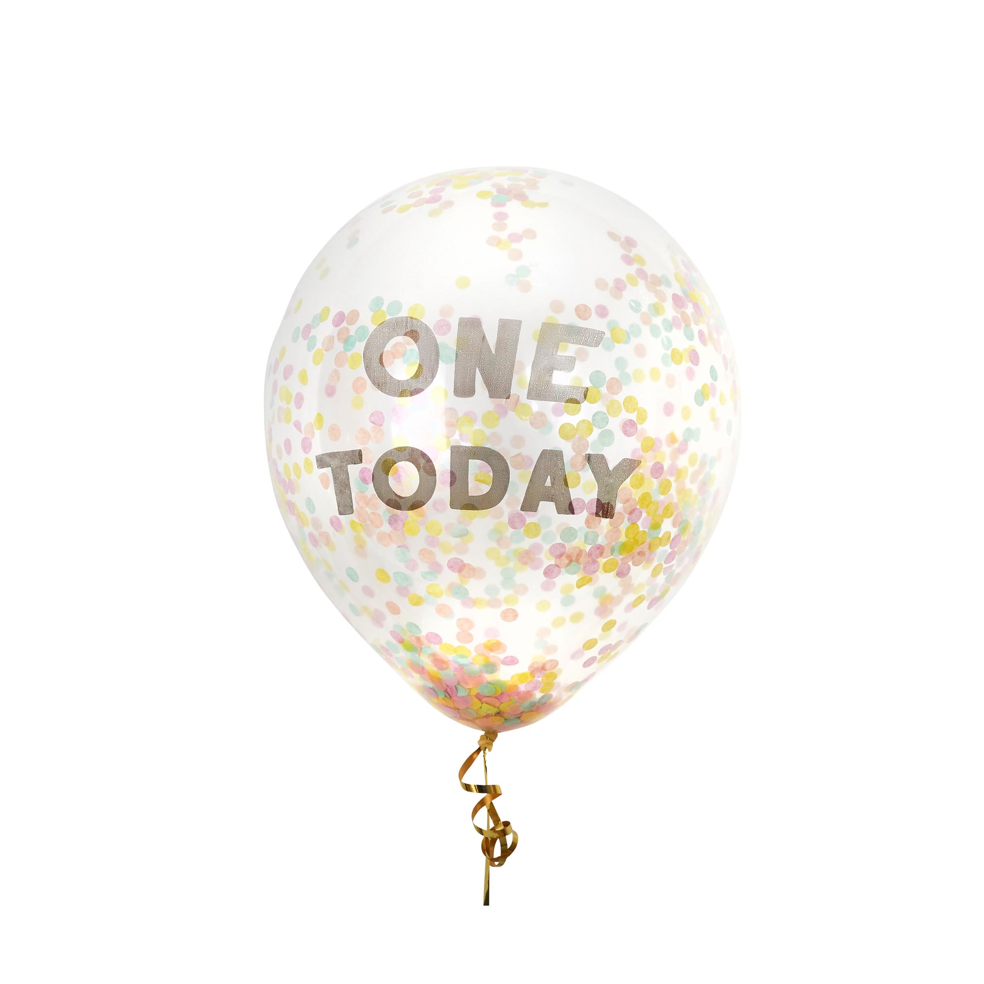 One Today Confetti 12-Inch Latex Balloons - Pack of 5