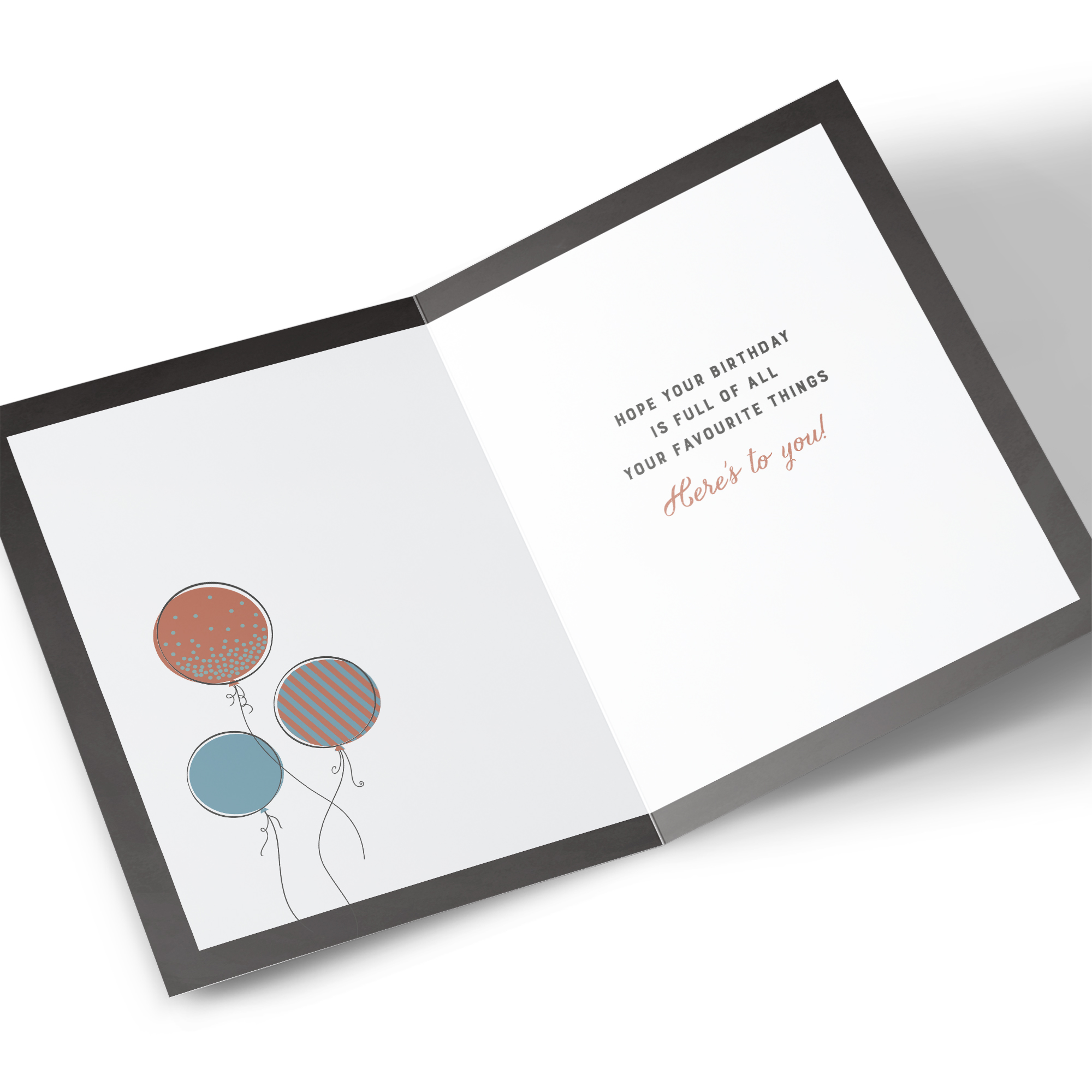 Birthday Card - Balloons & Gifts
