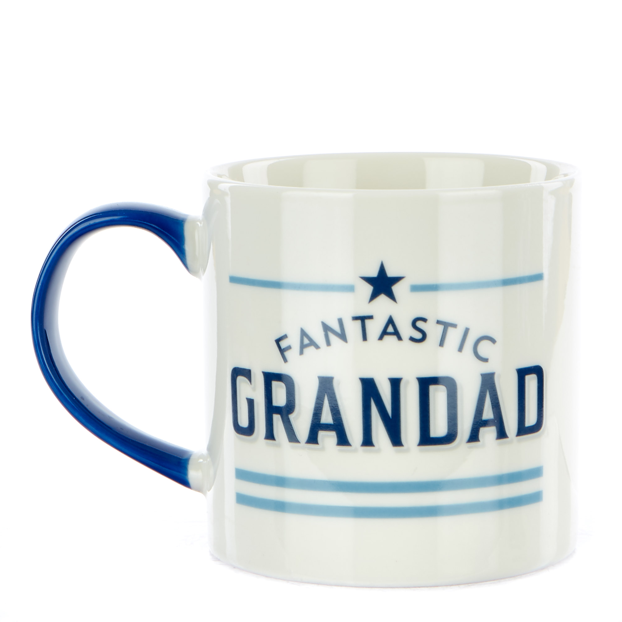 Sottobicchiere Quadrato Lucido 'Great-Grandad' - Timbro Blu, MDF Resistente, 9x9 Cm, Regalo Per Nonno