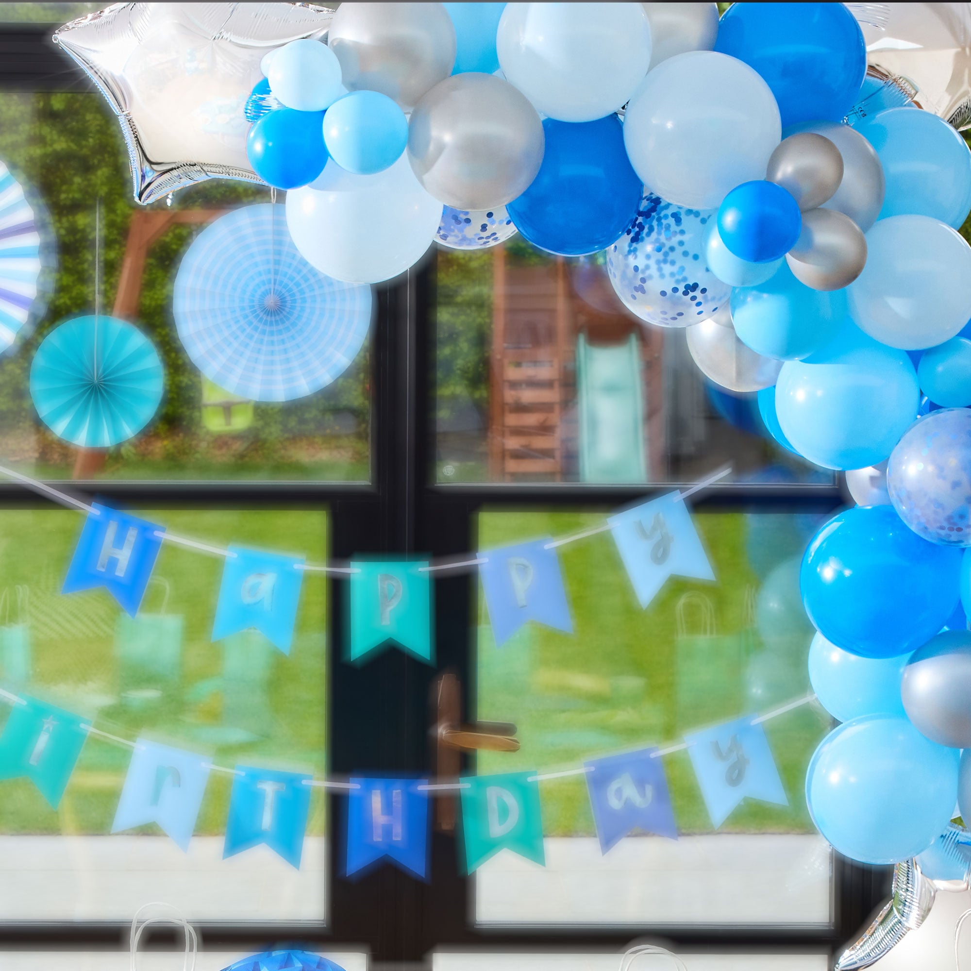 Blue & Silver Balloon Arch Kit