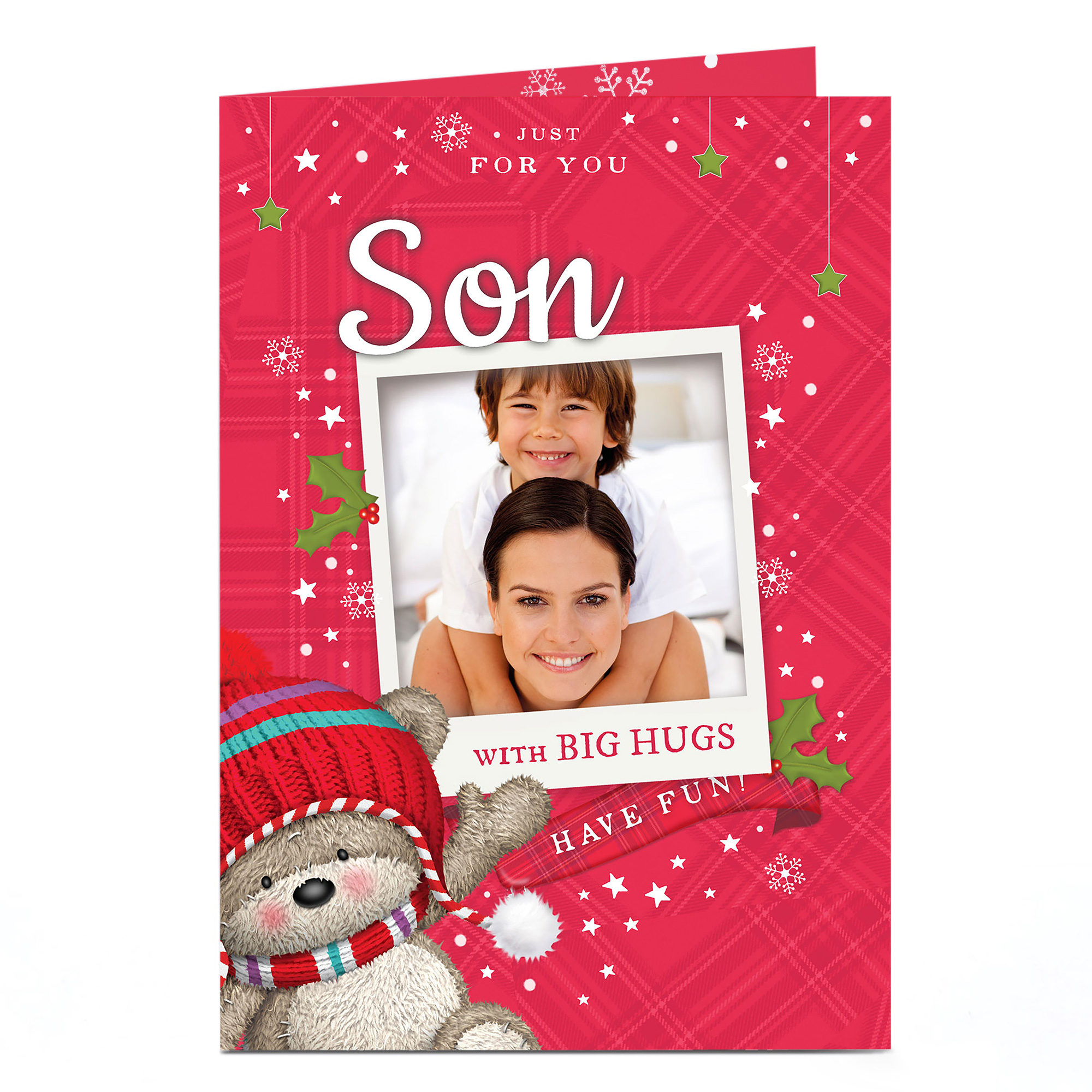 Photo Christmas Hugs Card - With Big Hugs