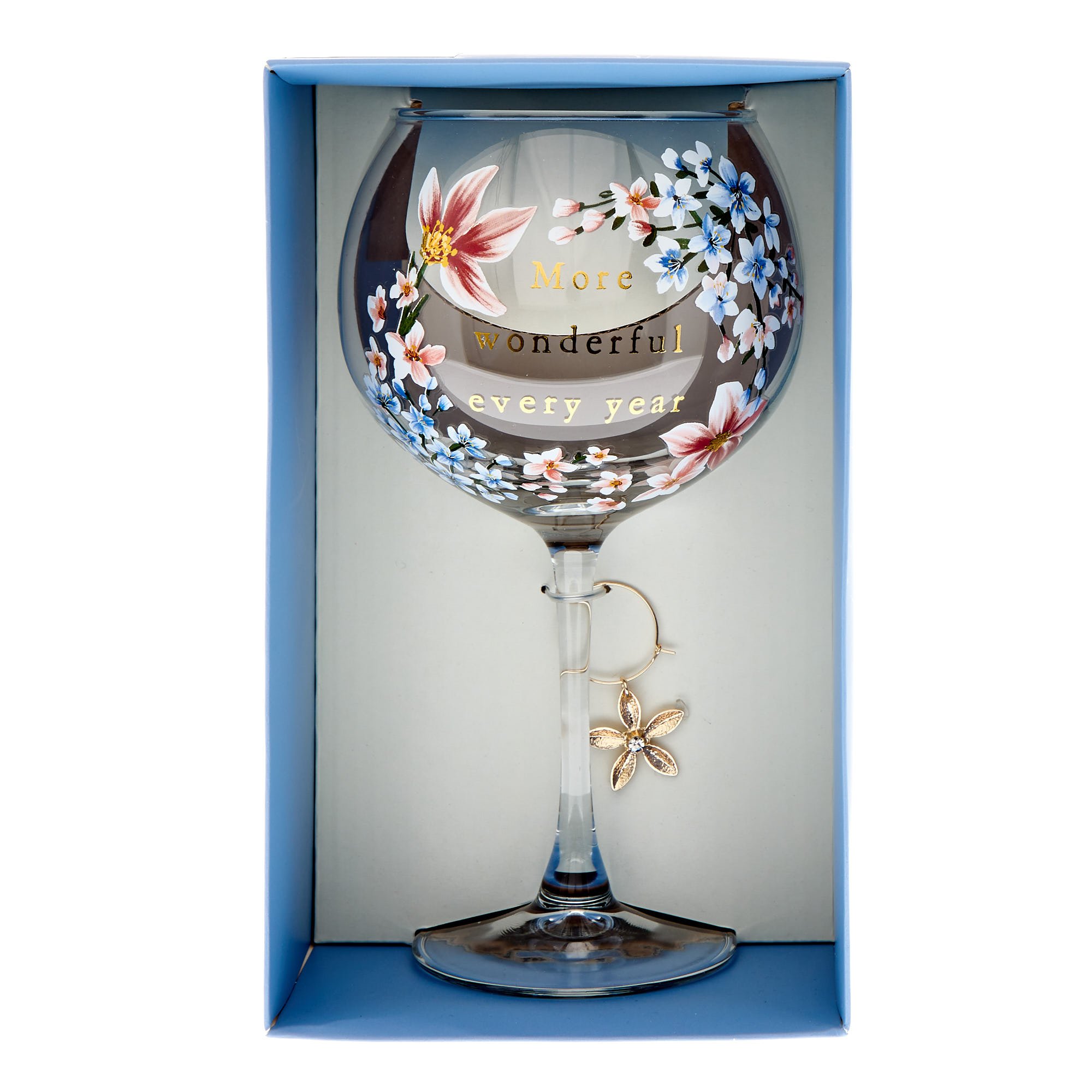 Special Birthday More Wonderful Every Year Gin Glass