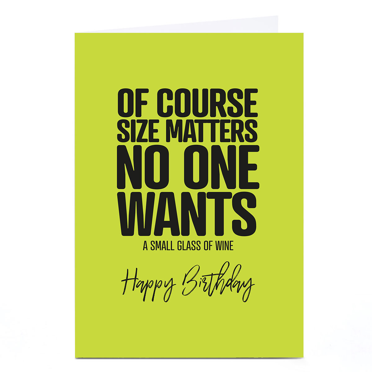 Personalised Punk Birthday Card - Size Matters