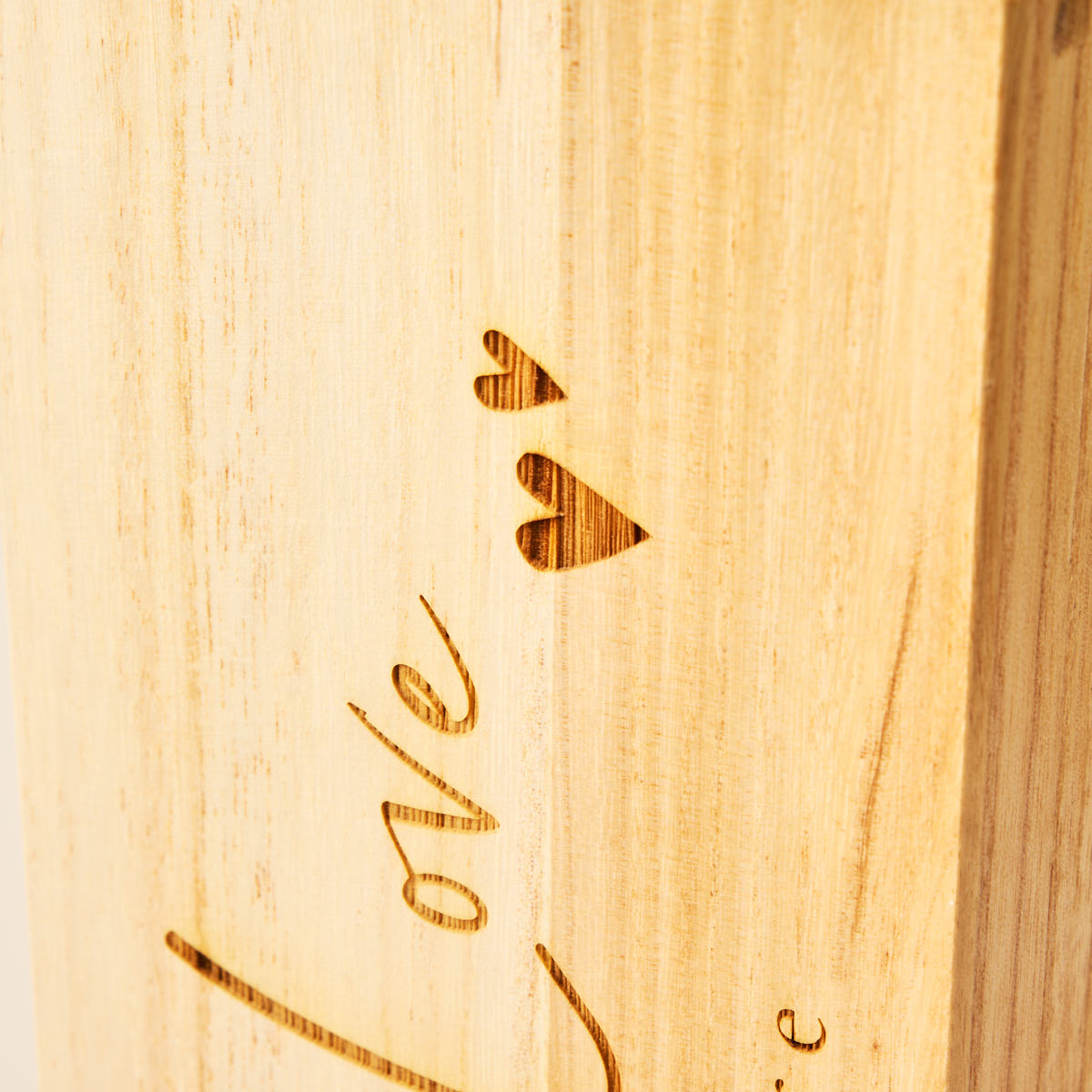 Engraved Wooden Box With Luxury Prosecco - Here's To Love