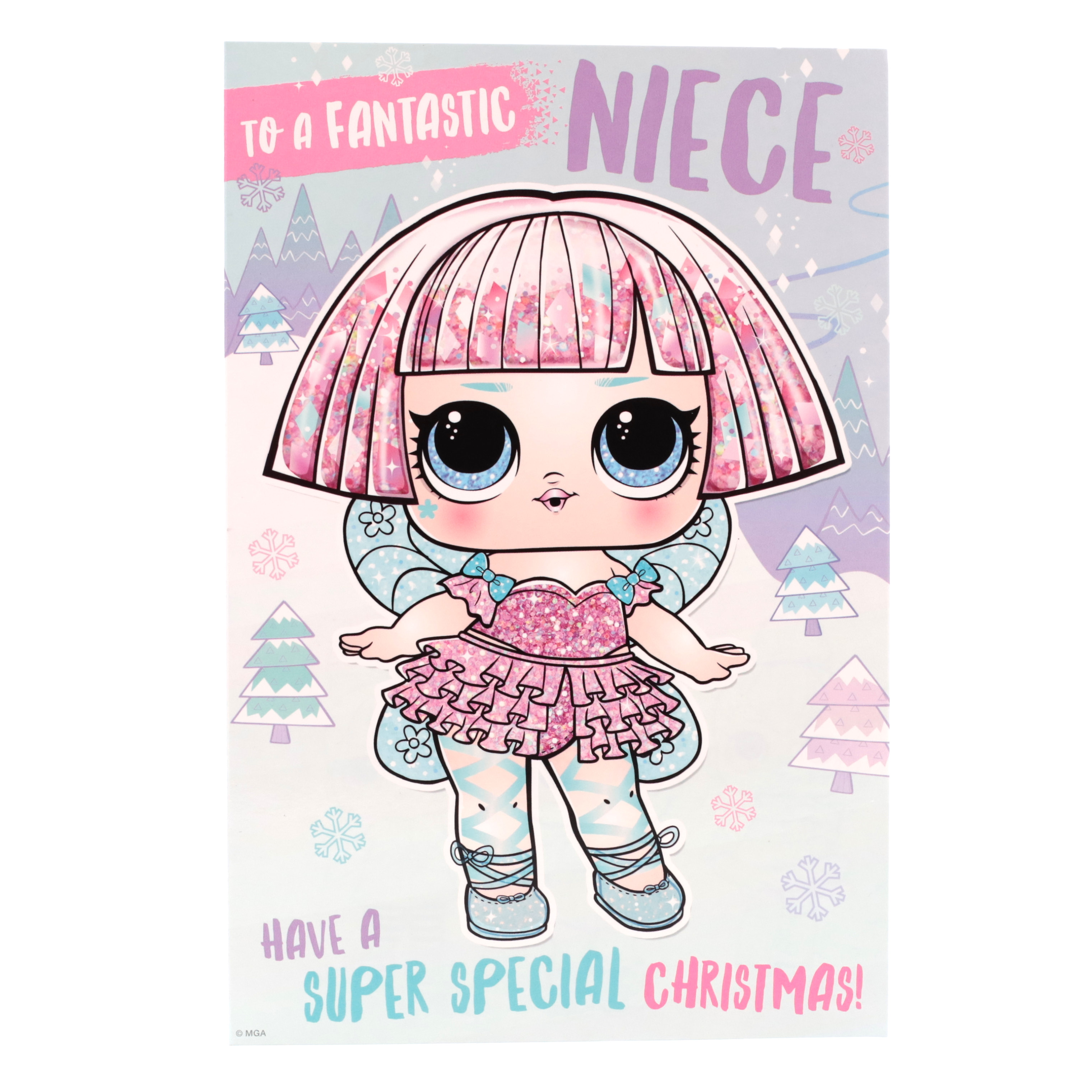 LOL Christmas Card - Fantastic Niece, Super Special Christmas